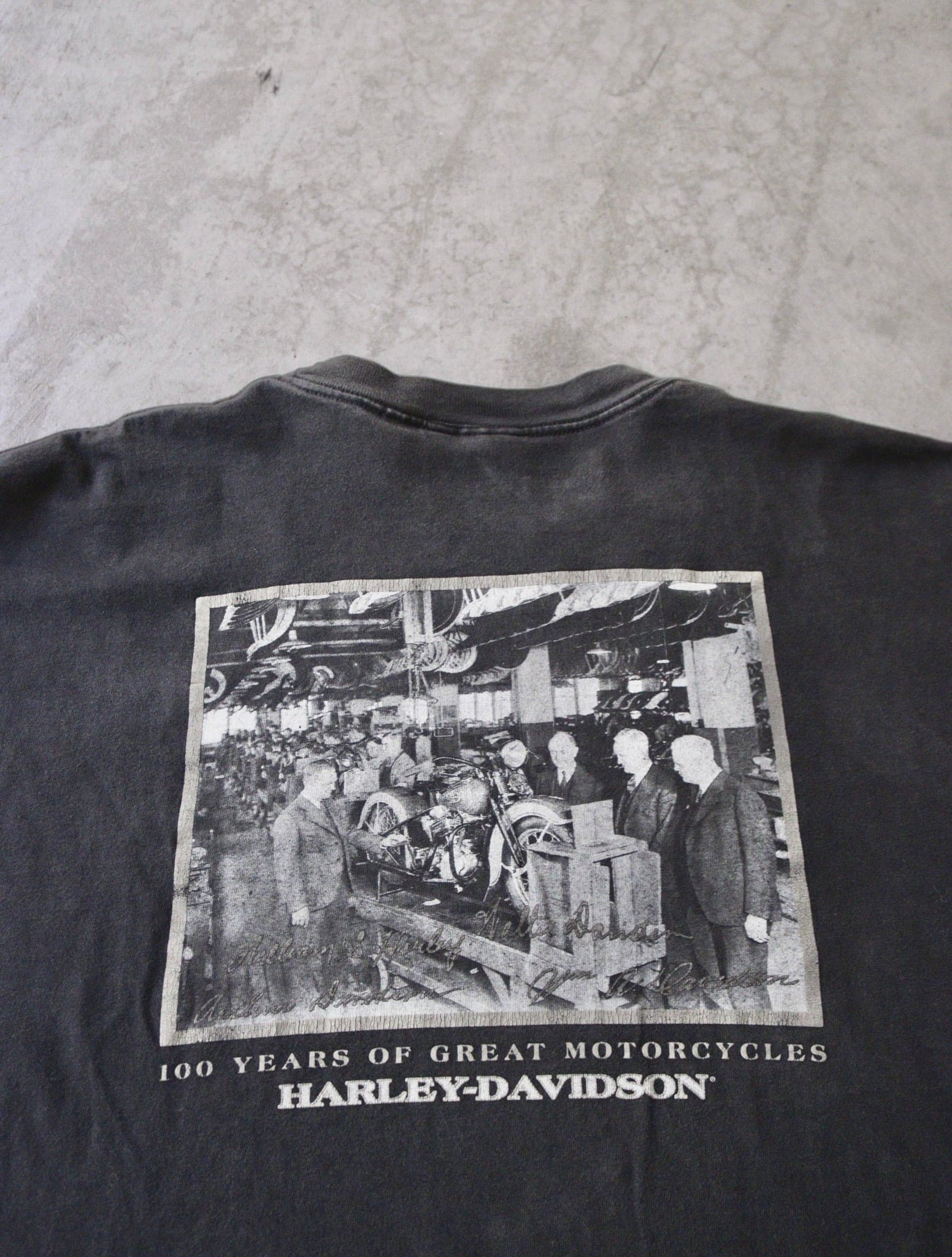 1990S FADED 100 YEARS OF HARLEY DAVIDSON L/S TEE