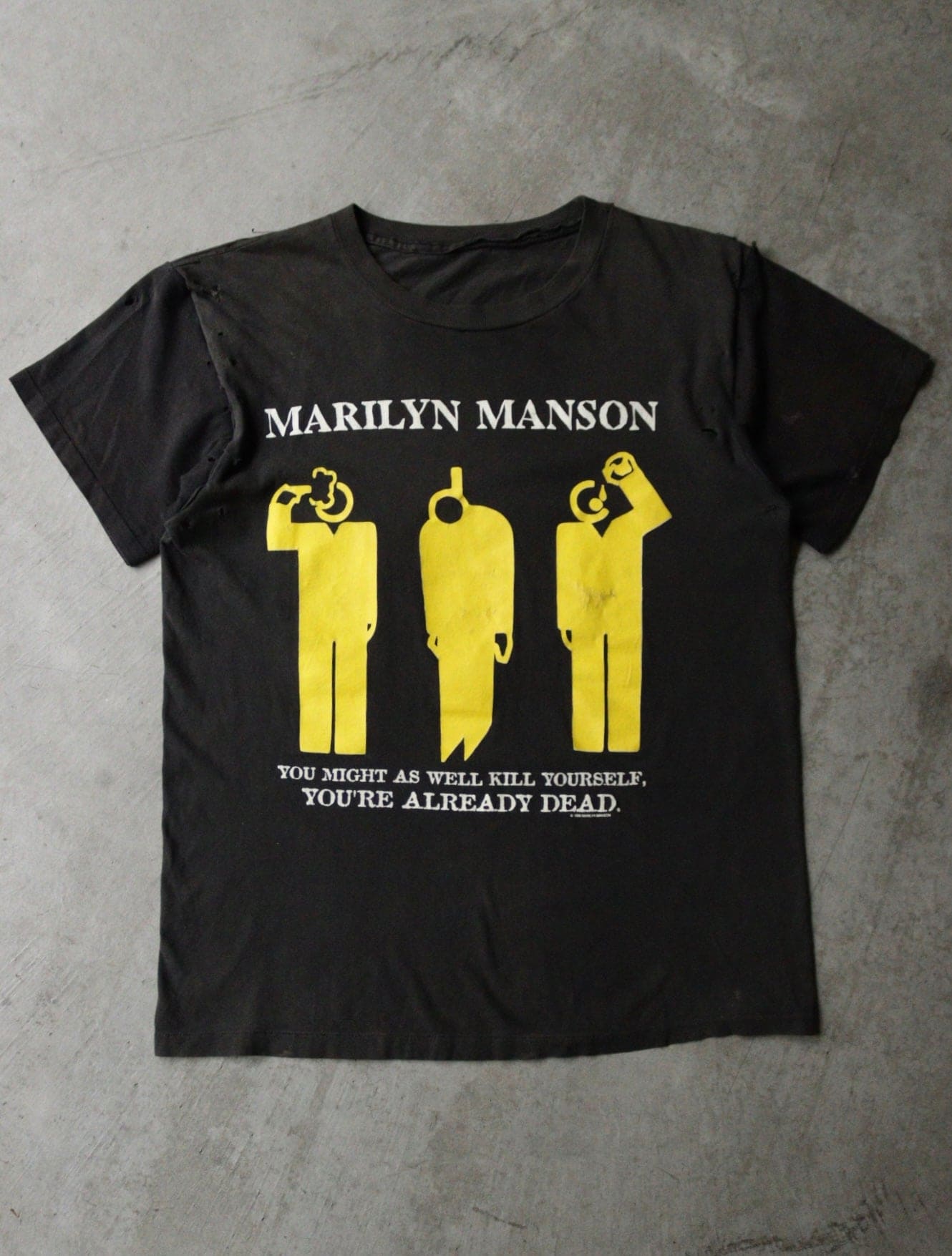 1990S MARILYN MANSON YOU'RE ALREADY DEAD REPAIRED BAND TEE
