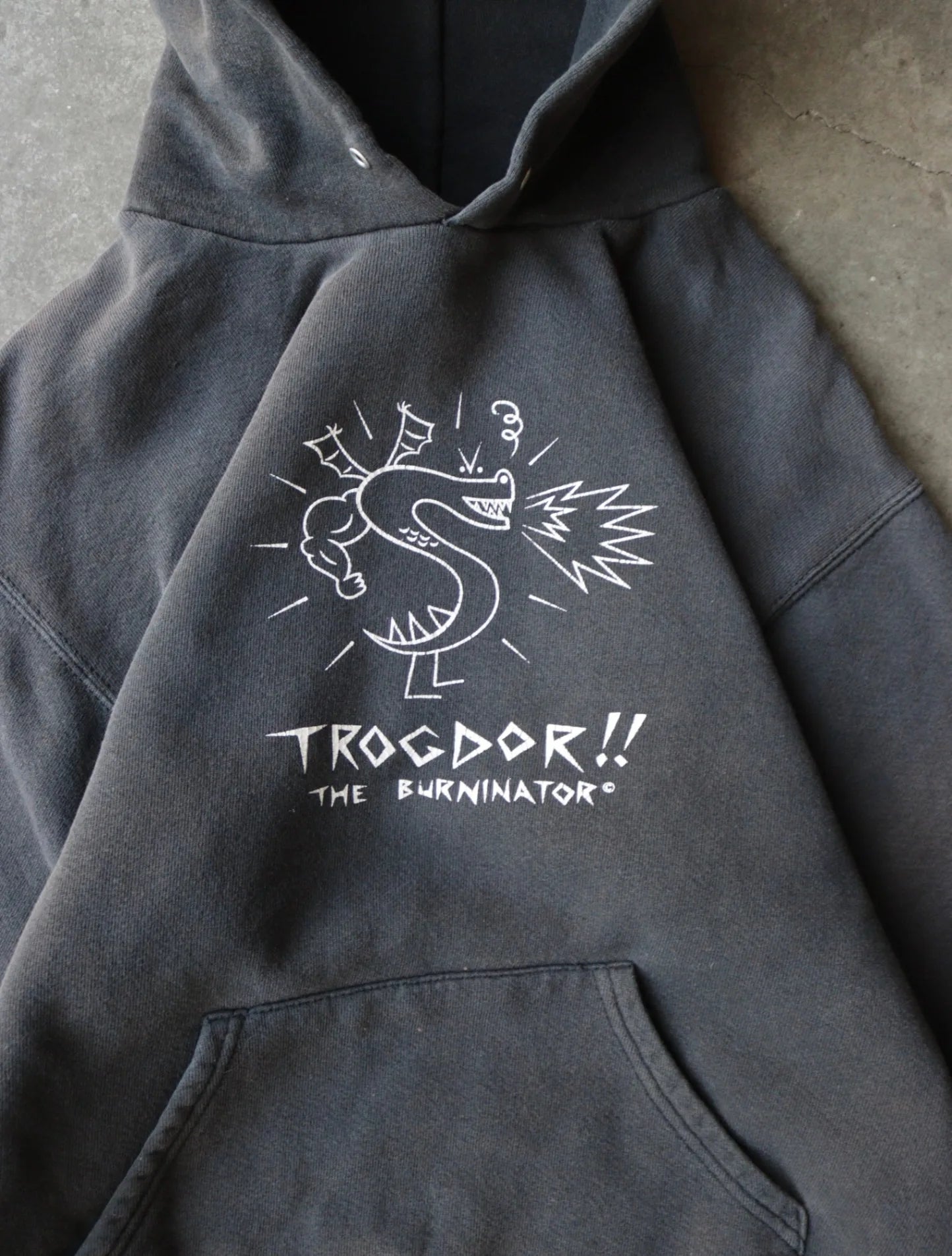 1990S TROGDOR HOODED SWEATSHIRT