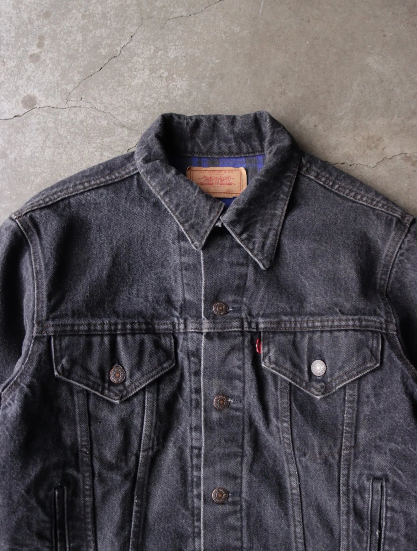 「数量限定 在庫処分セール」 1980S LEVIS LINED FADED BLACK DENIM JACKET – TWO FOLD ジャケット・アウター