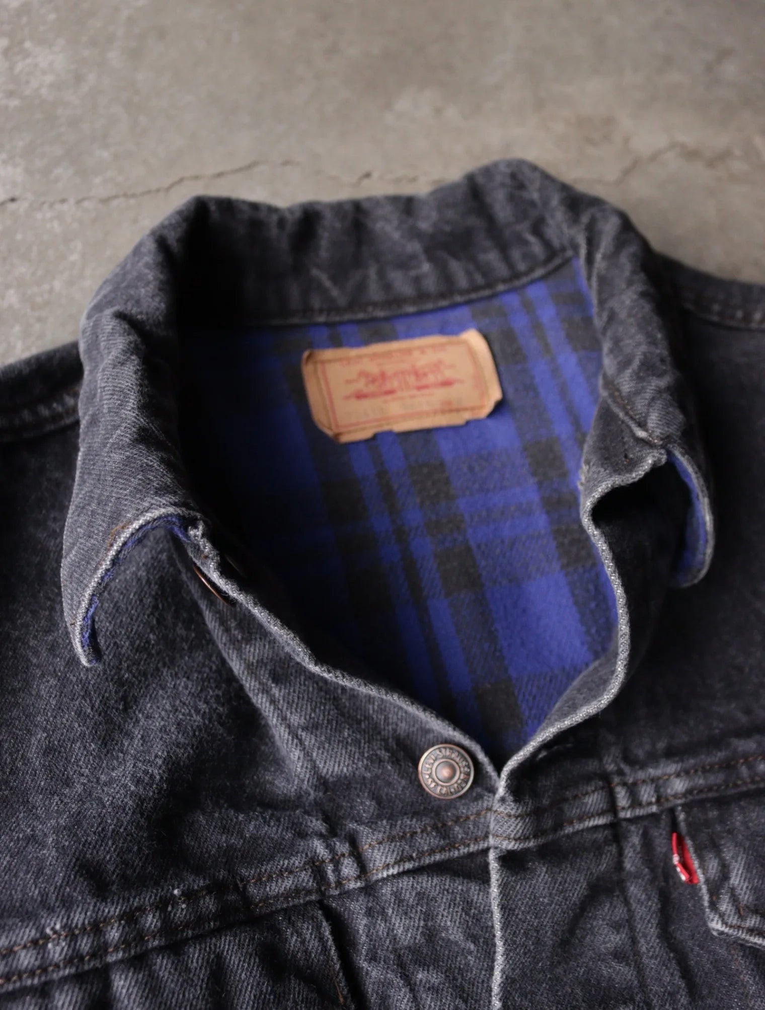 1980S LEVIS LINED FADED BLACK DENIM JACKET – TWO FOLD