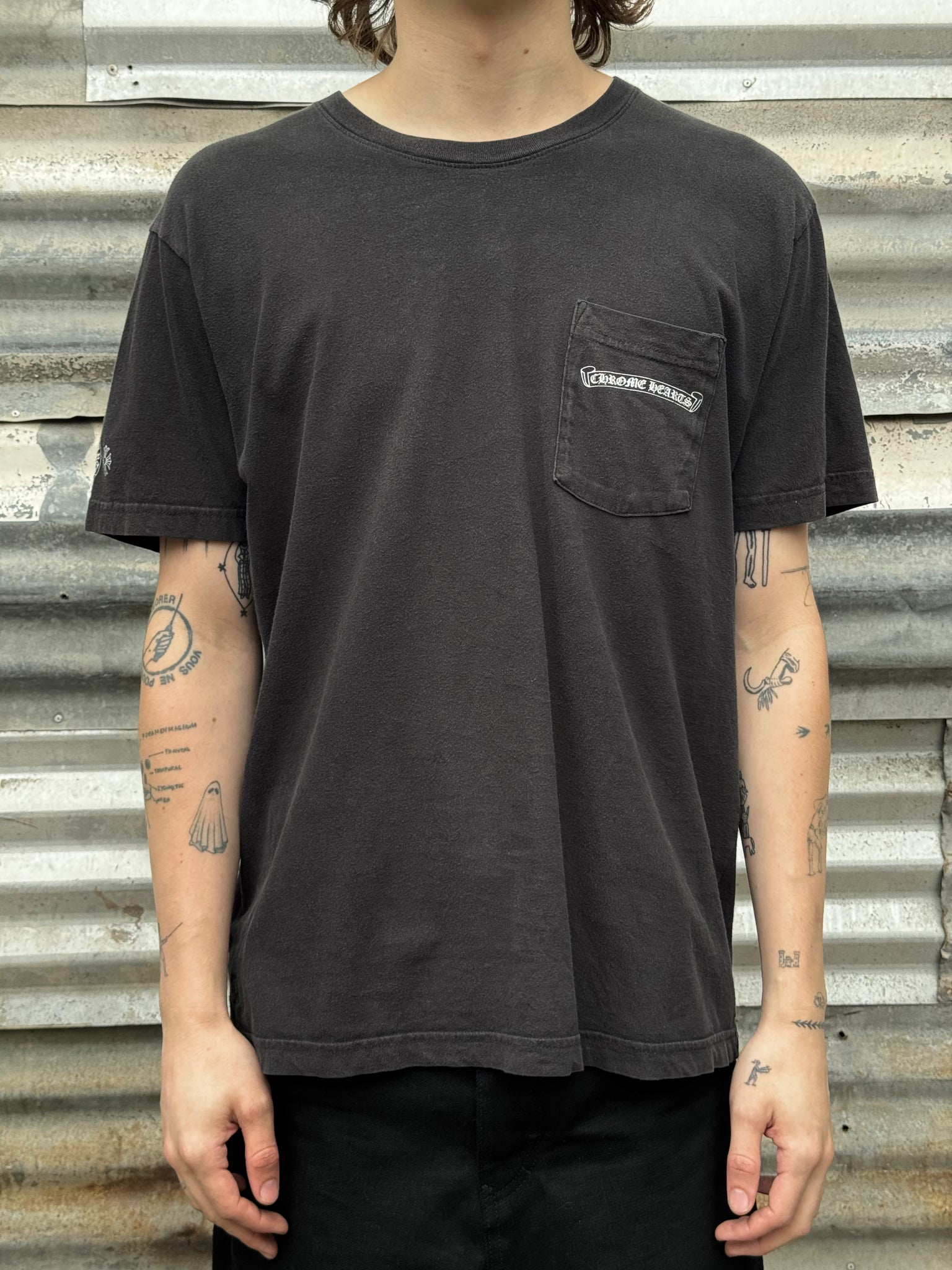 2000S CHROME HEARTS MULTI COLOR CROSS TEE