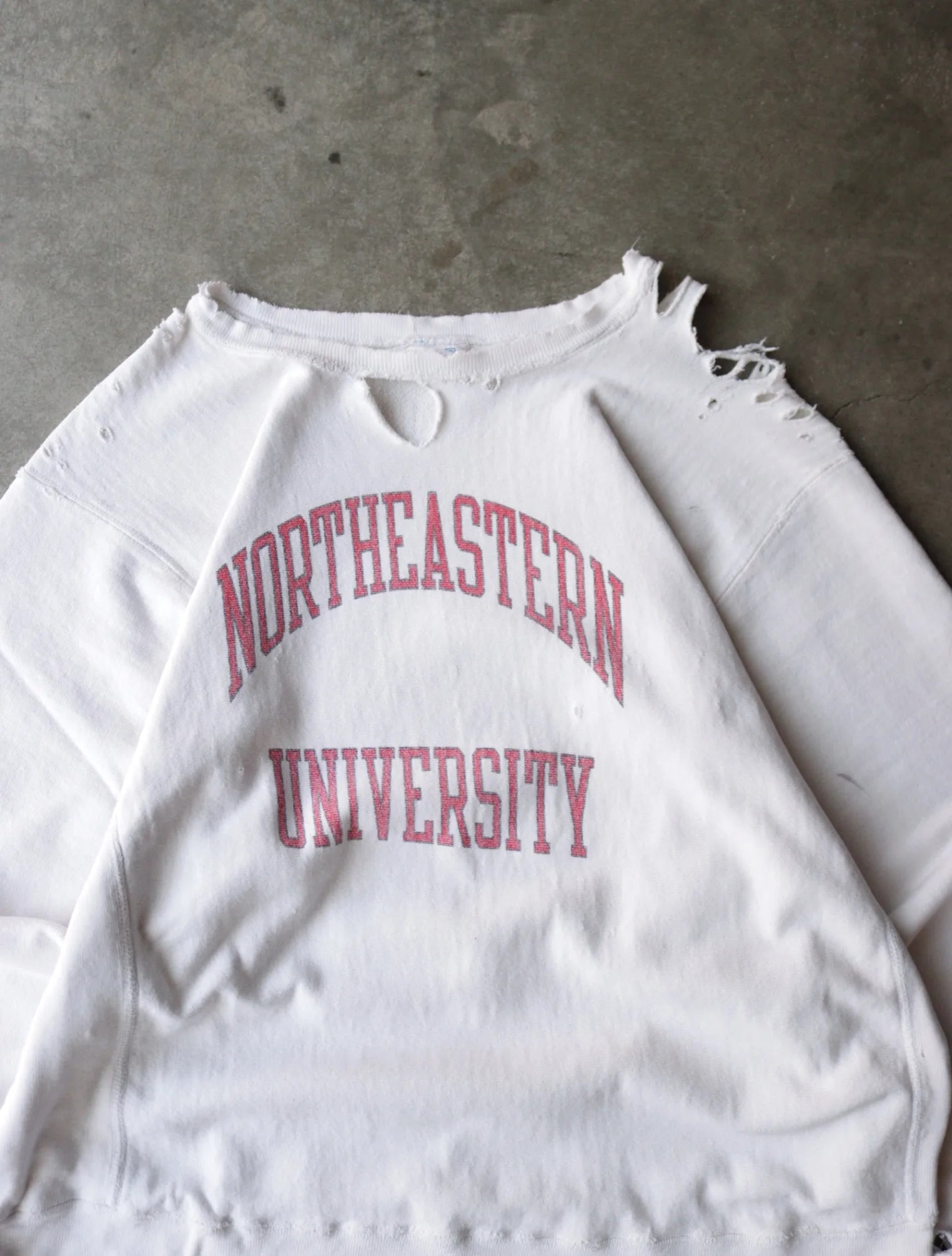 1980S NORTHEASTERN UNIVERSITY DISTRESSED SWEATSHIRT