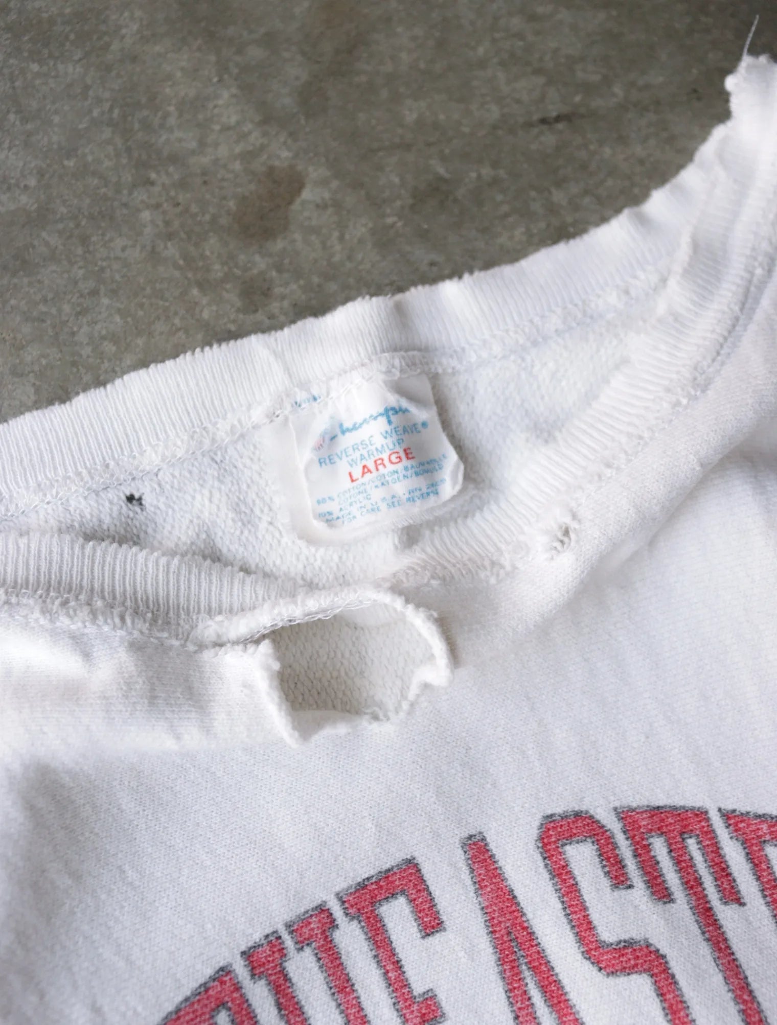 1980S NORTHEASTERN UNIVERSITY DISTRESSED SWEATSHIRT