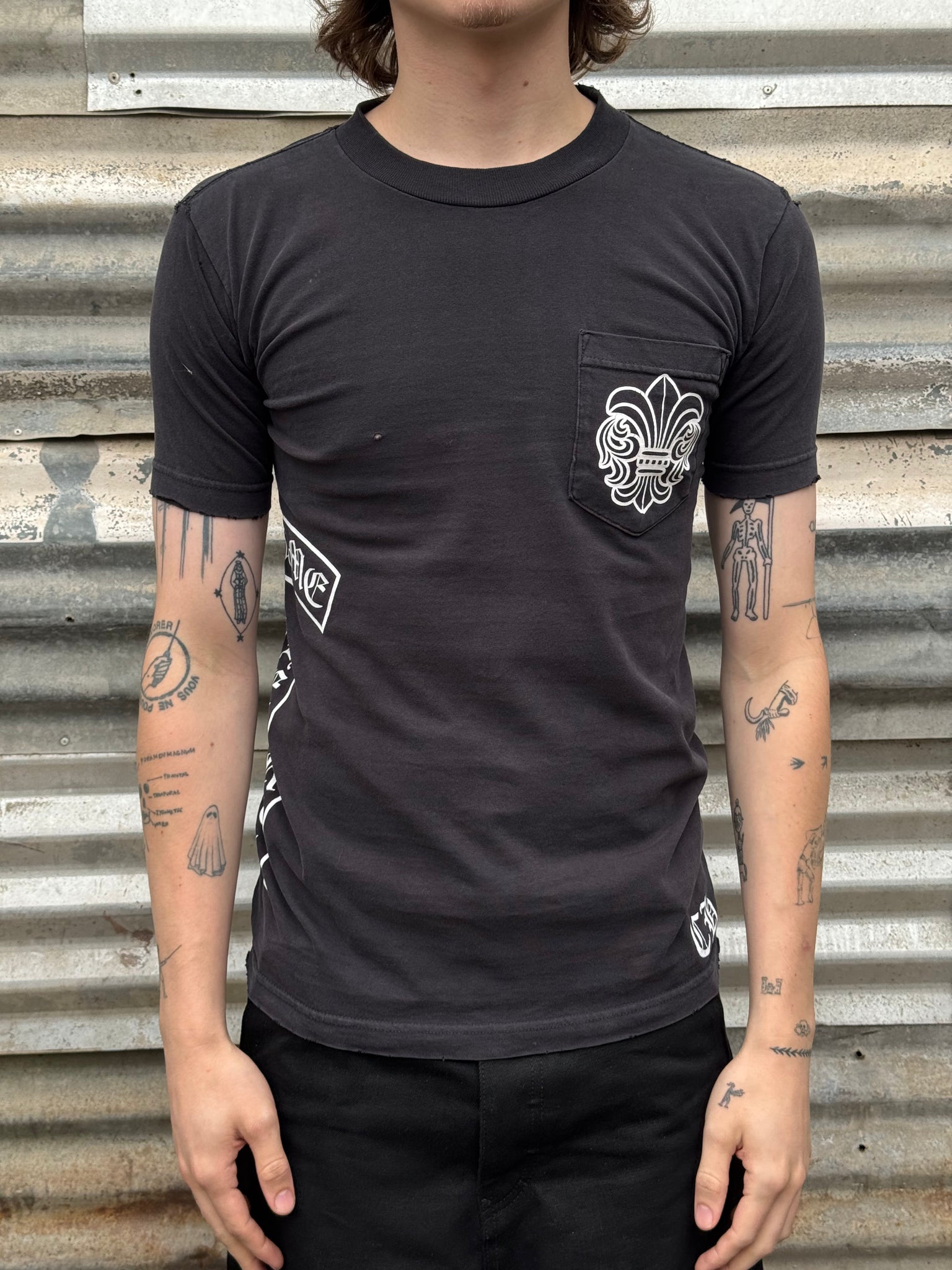 2000S CHROME HEARTS T BAR LE FLEUR TEE