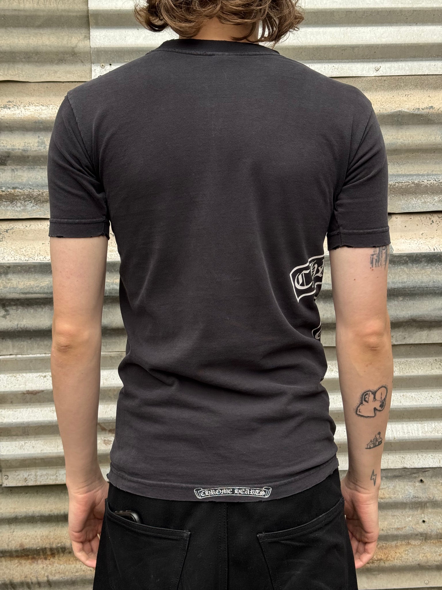 2000S CHROME HEARTS T BAR LE FLEUR TEE
