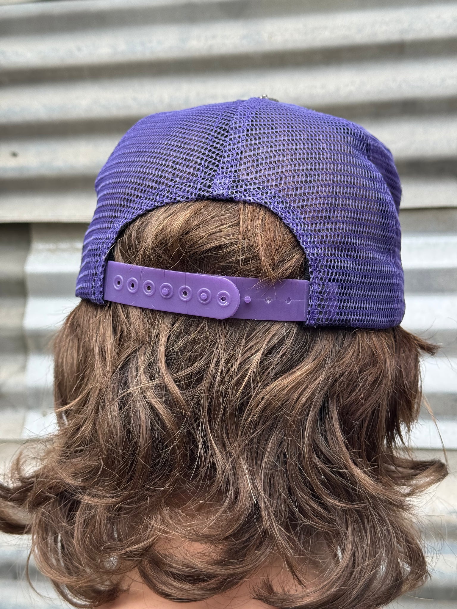 2000S CHROME HEARTS PURPLE TRUCKER HAT