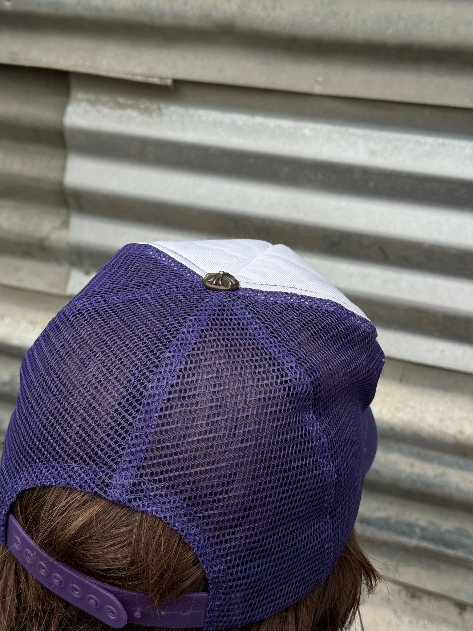 2000S CHROME HEARTS PURPLE TRUCKER HAT