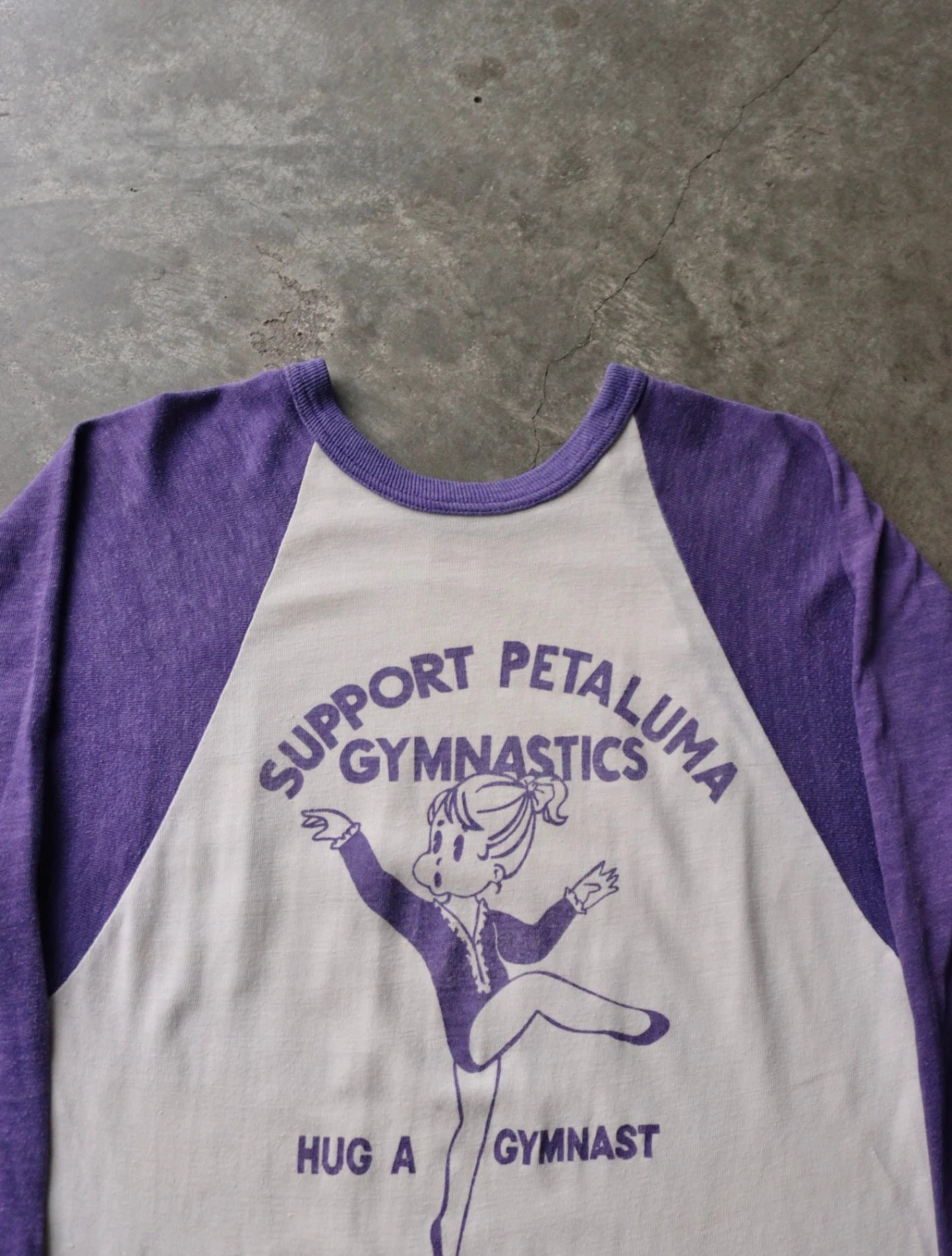 1970S PETALUMA GYMNASTICS TWO TONE TEE