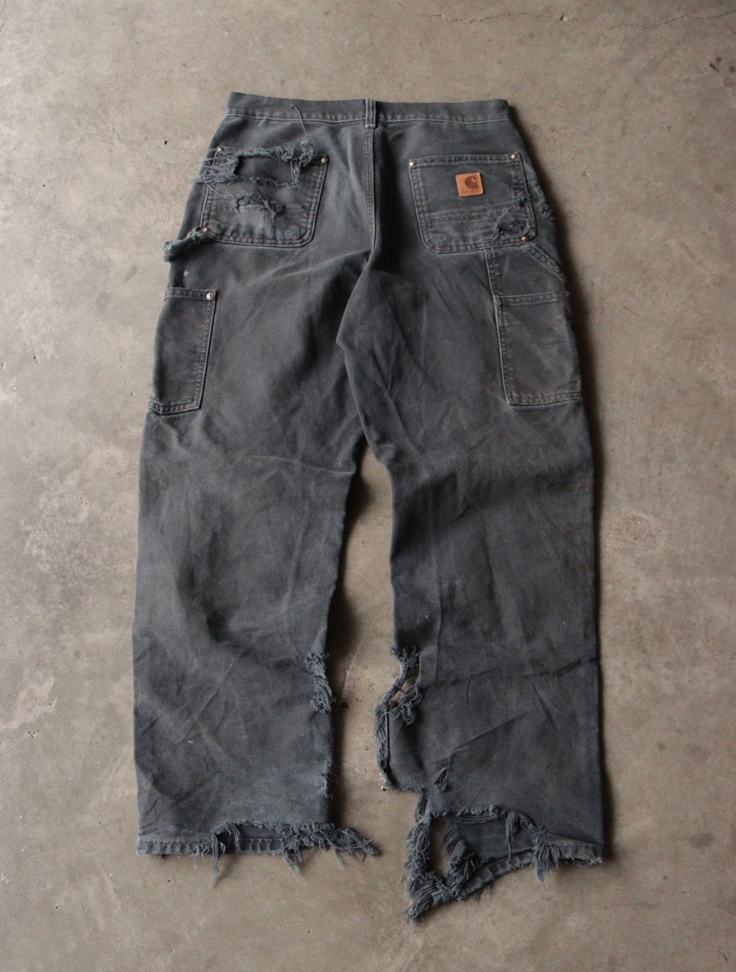 CARHARTT THRASHED FADED DOUBLE KNEE WORK PANTS – TWO FOLD