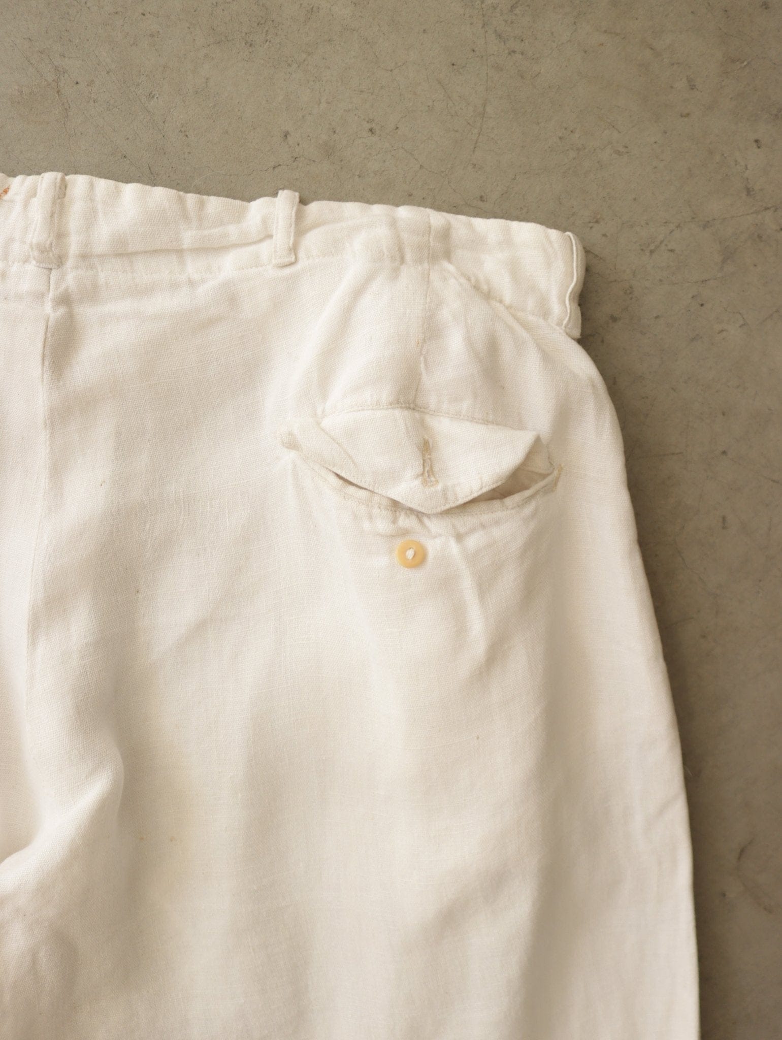 1920s Linen White Pants - TWO FOLD