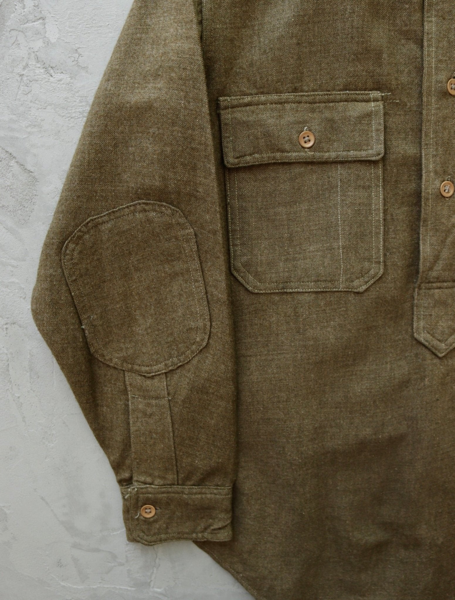 1920S WW1 MILITARY CHINSTRAP PULLOVER SHIRT - TWO FOLD
