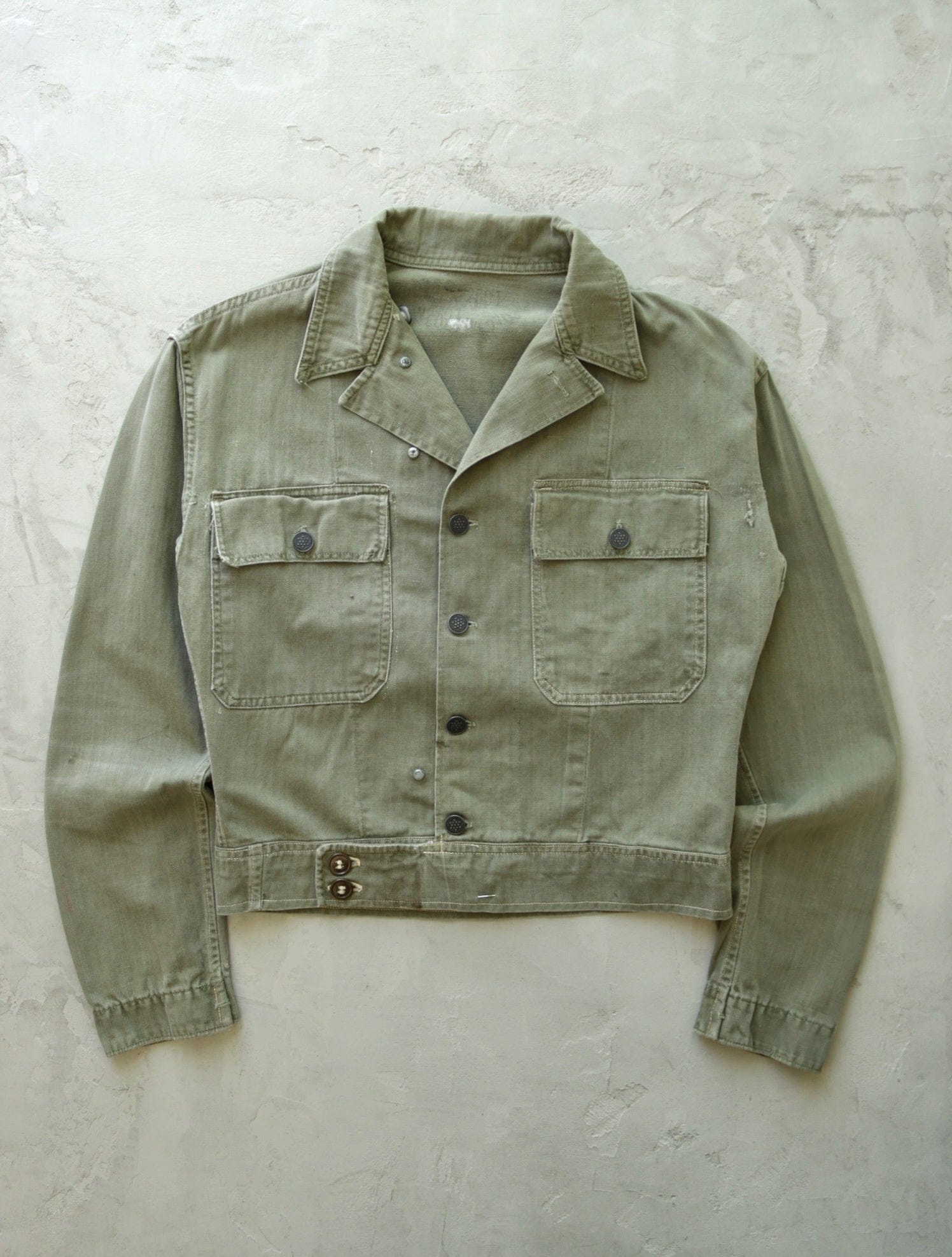 1940S WWII HBT MODIFIED CROPPED JACKET – TWO FOLD