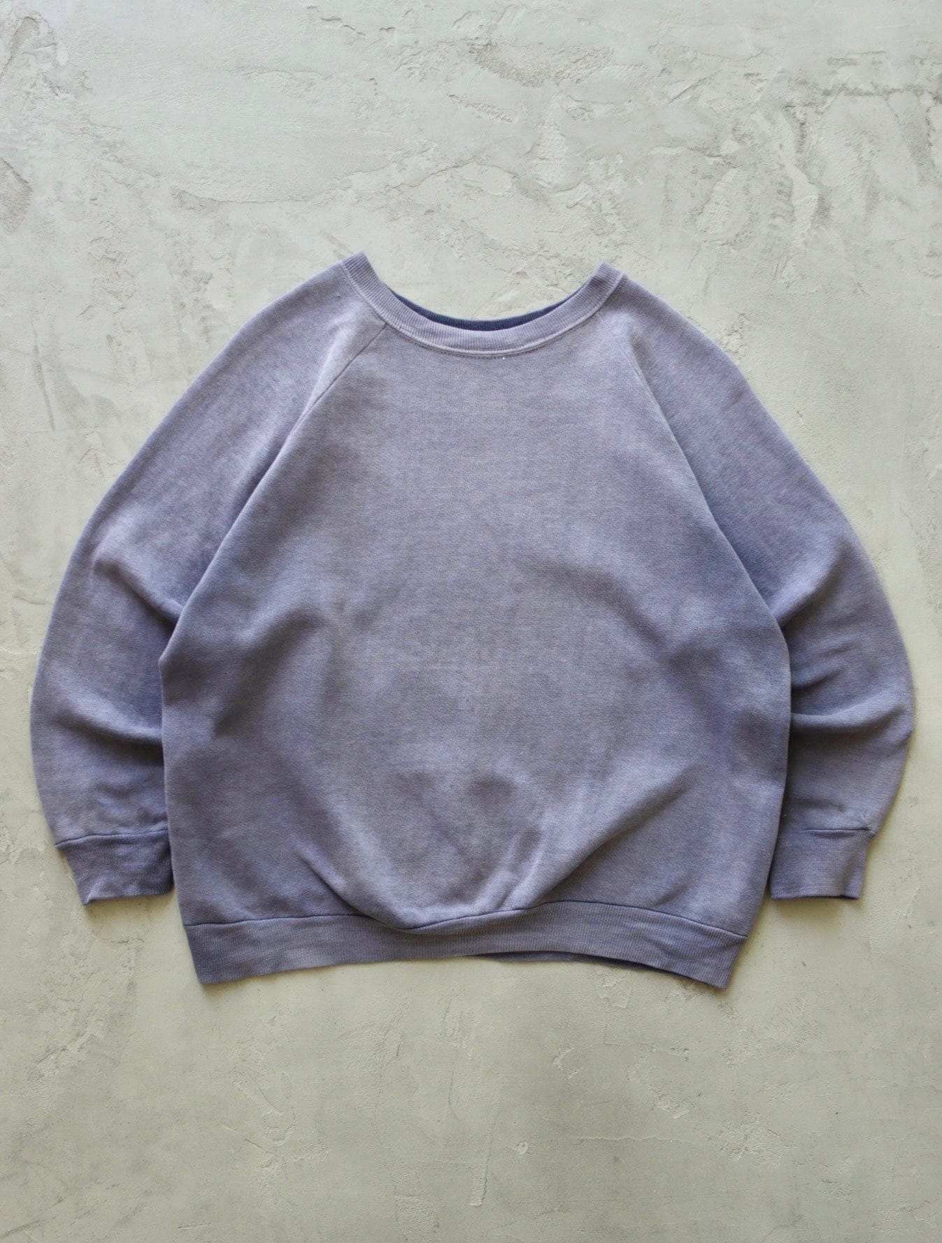 1950S SUN FADED PURPLE BOXY REPAIRED SWEATSHIRT - TWO FOLD