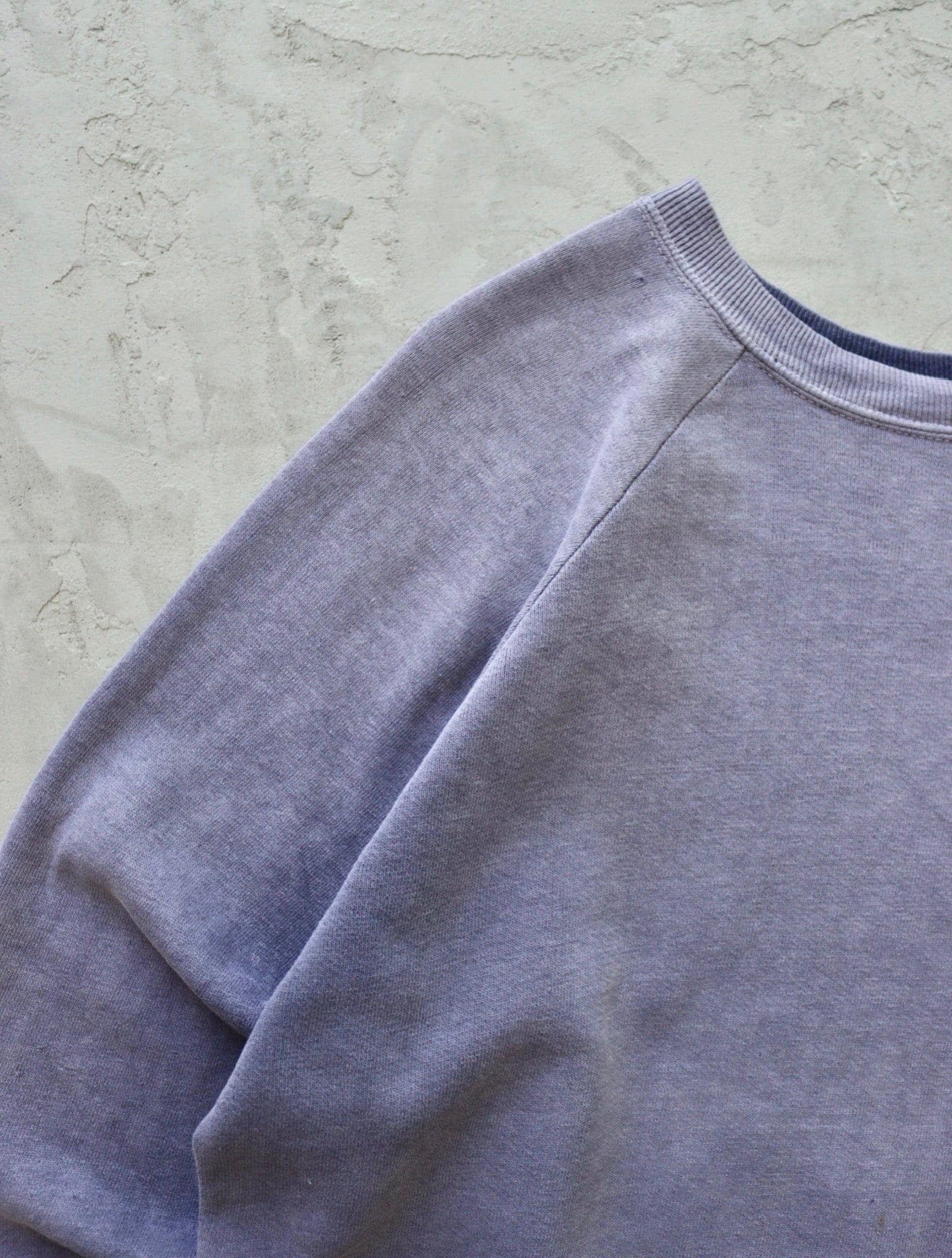 1950S SUN FADED PURPLE BOXY REPAIRED SWEATSHIRT - TWO FOLD