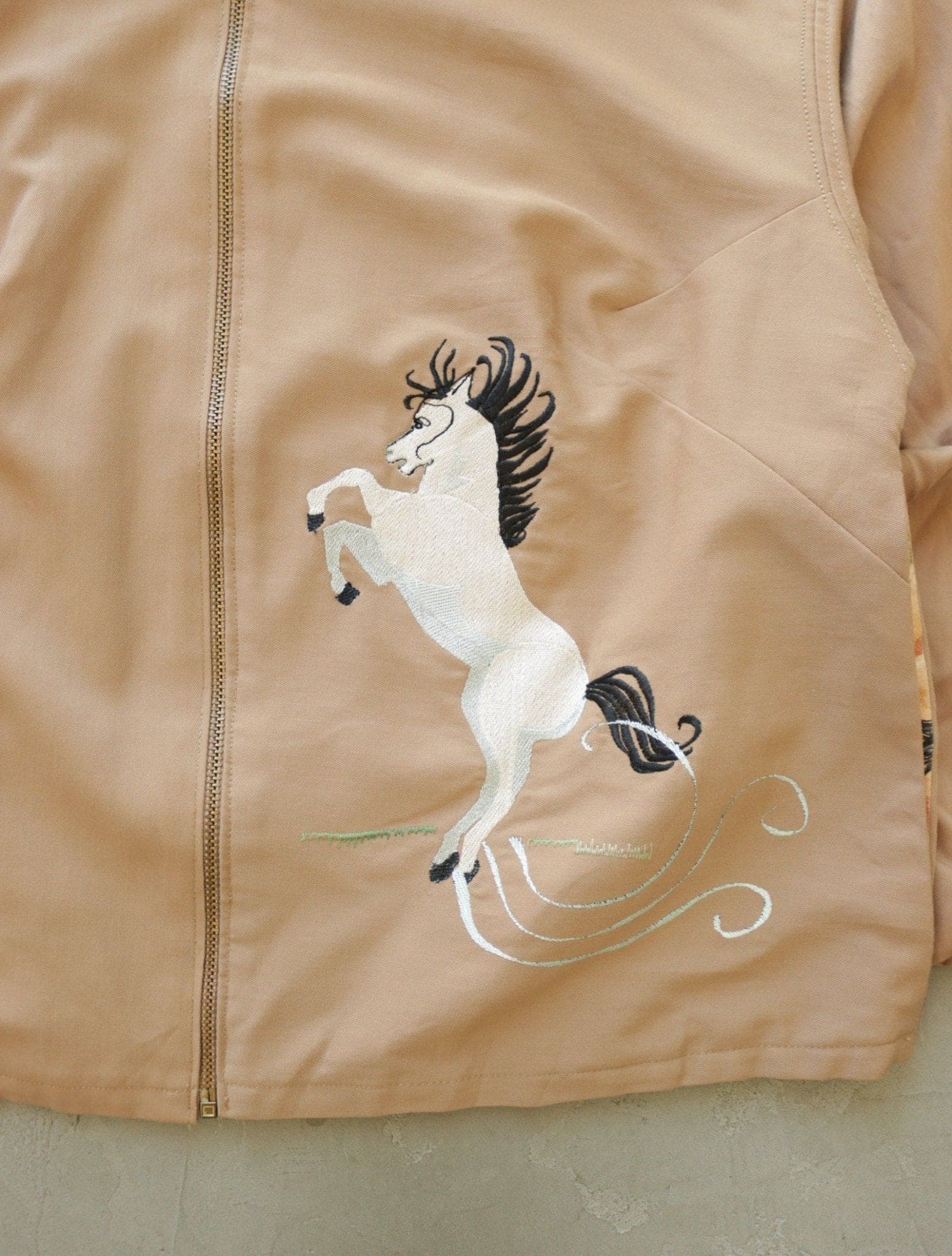 1960S HANDMADE HORSE EMBROIDERED JACKET