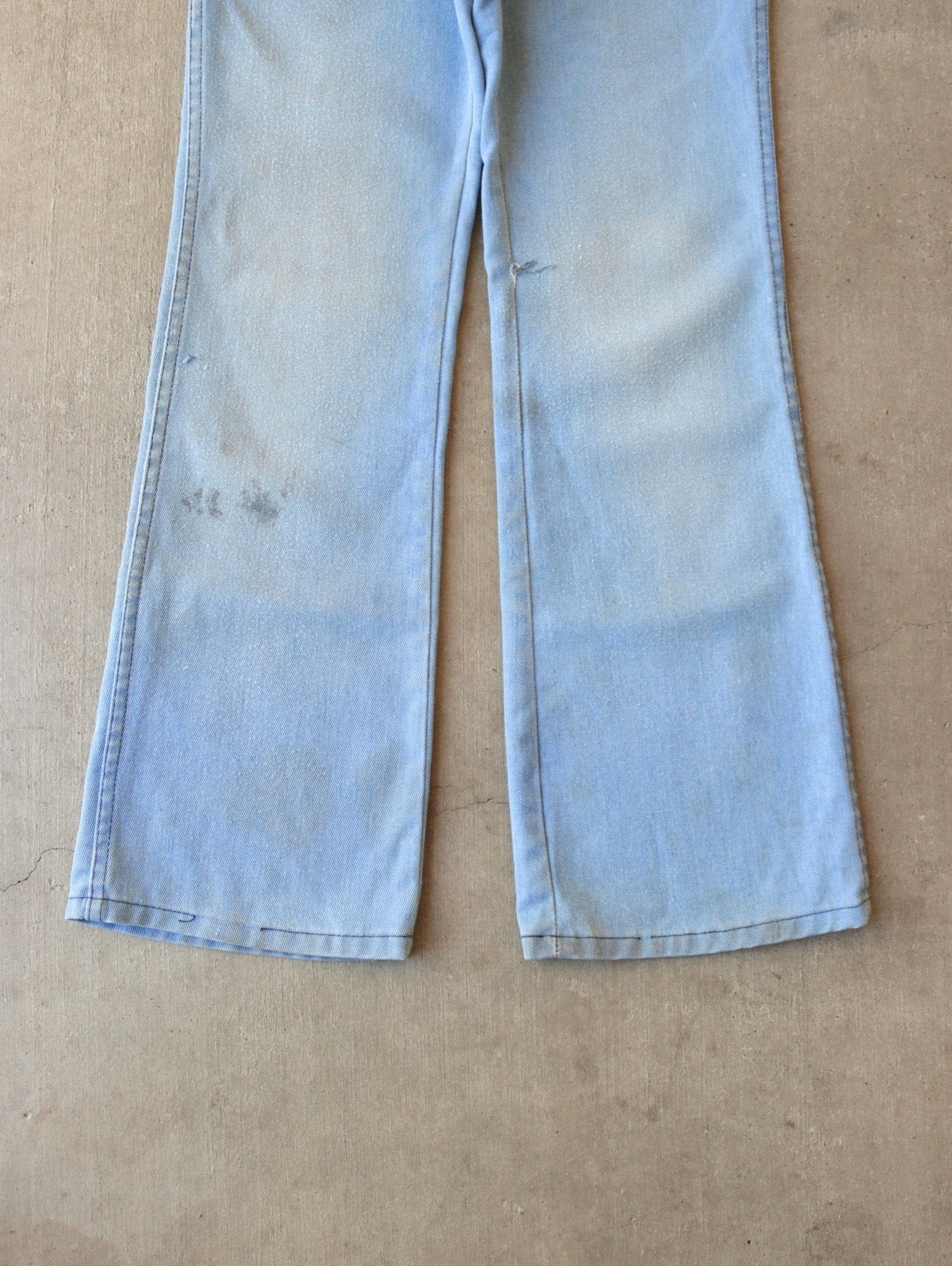 1970S FADED BLUE BELL BOTTOM PANTS - TWO FOLD