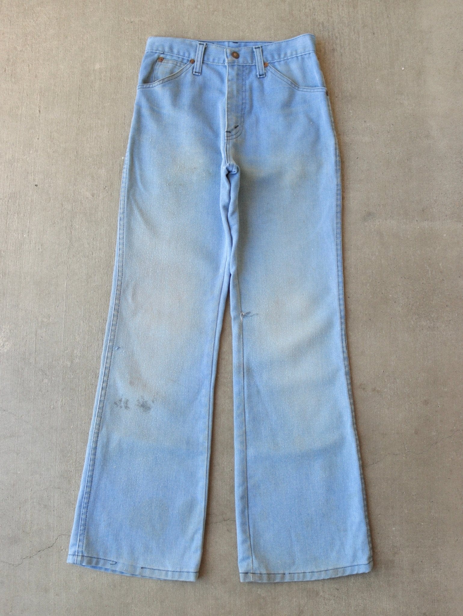 1970S FADED BLUE BELL BOTTOM PANTS - TWO FOLD
