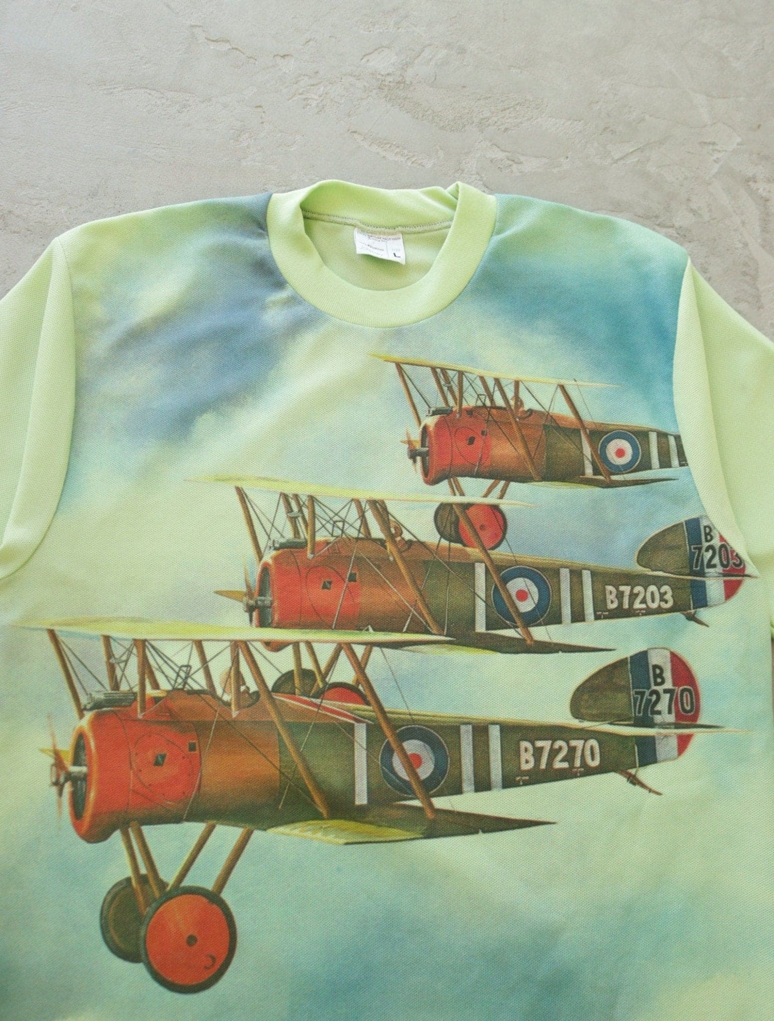 1970S FRENCH PLANE PHOTOPRINT TEE - TWO FOLD