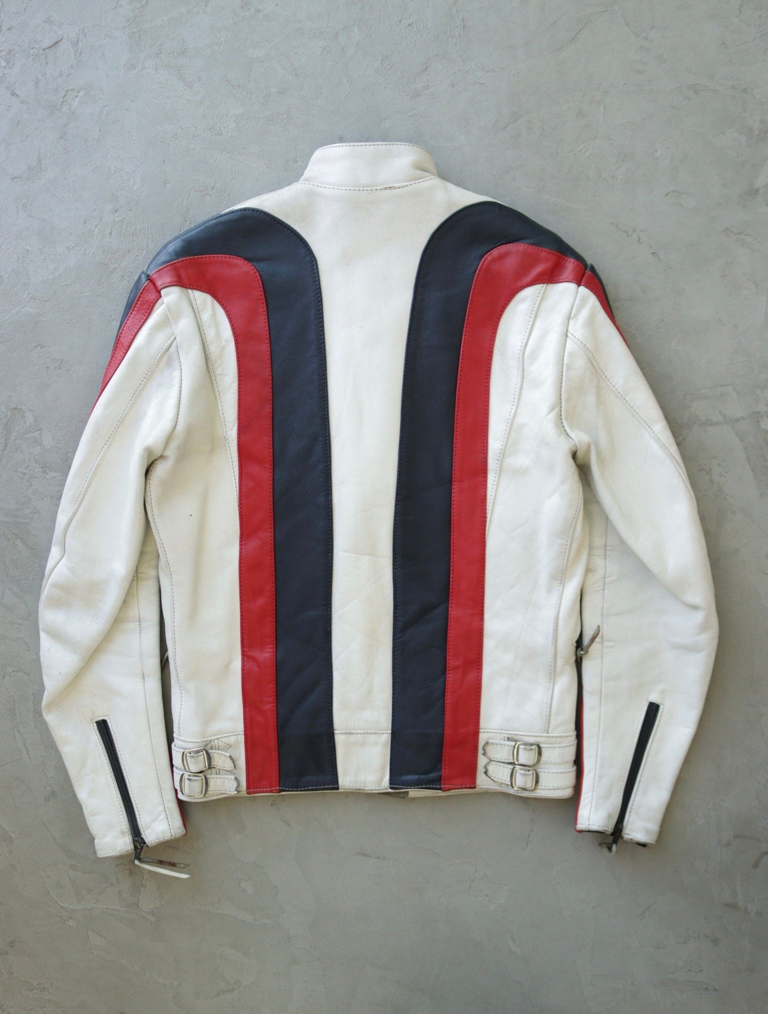 1970S 'LEWIS LEATHERS' BMW MOTO RACING LEATHER JACKET - TWO FOLD