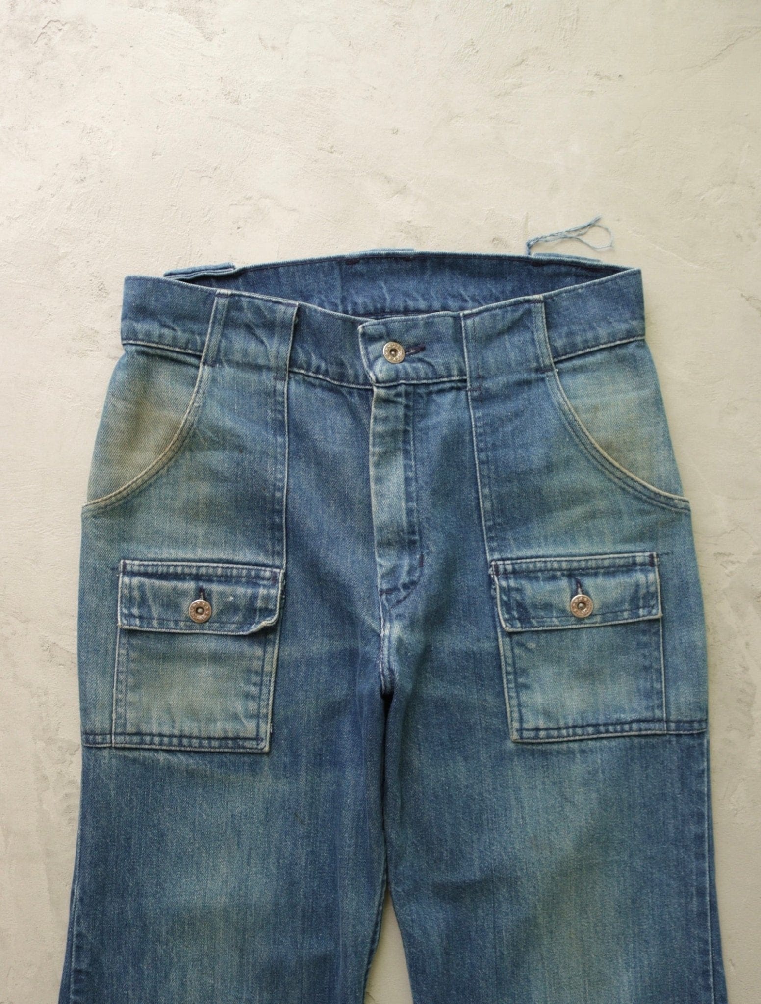 1970S MUD FADED FLARED BUSH PANTS - TWO FOLD