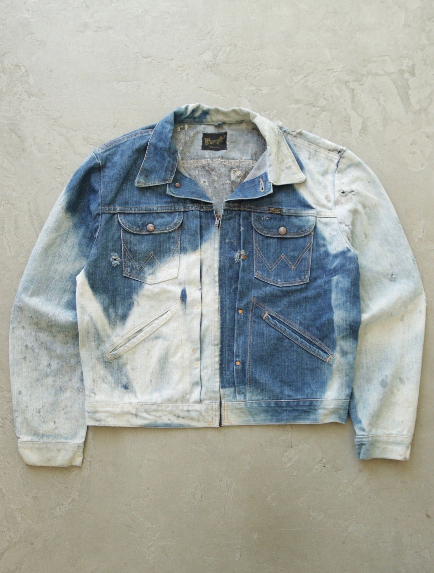 1970S WRANGLER DISTRESSED DENIM JACKET