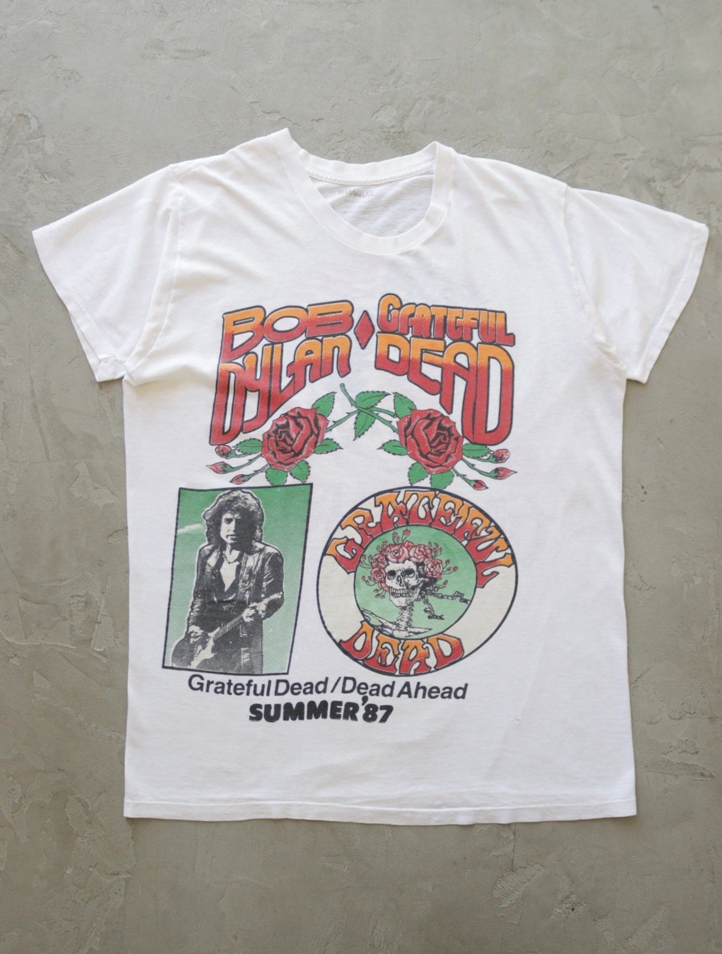 1980S GRATEFUL DEAD BOB DYLAN TEE - TWO FOLD