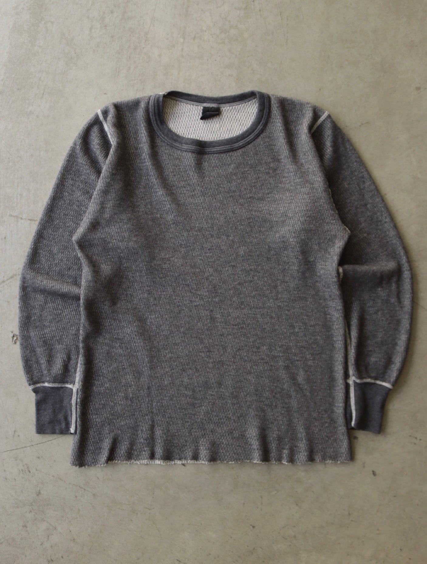 1980S OVERDYED GREY THERMAL - TWO FOLD