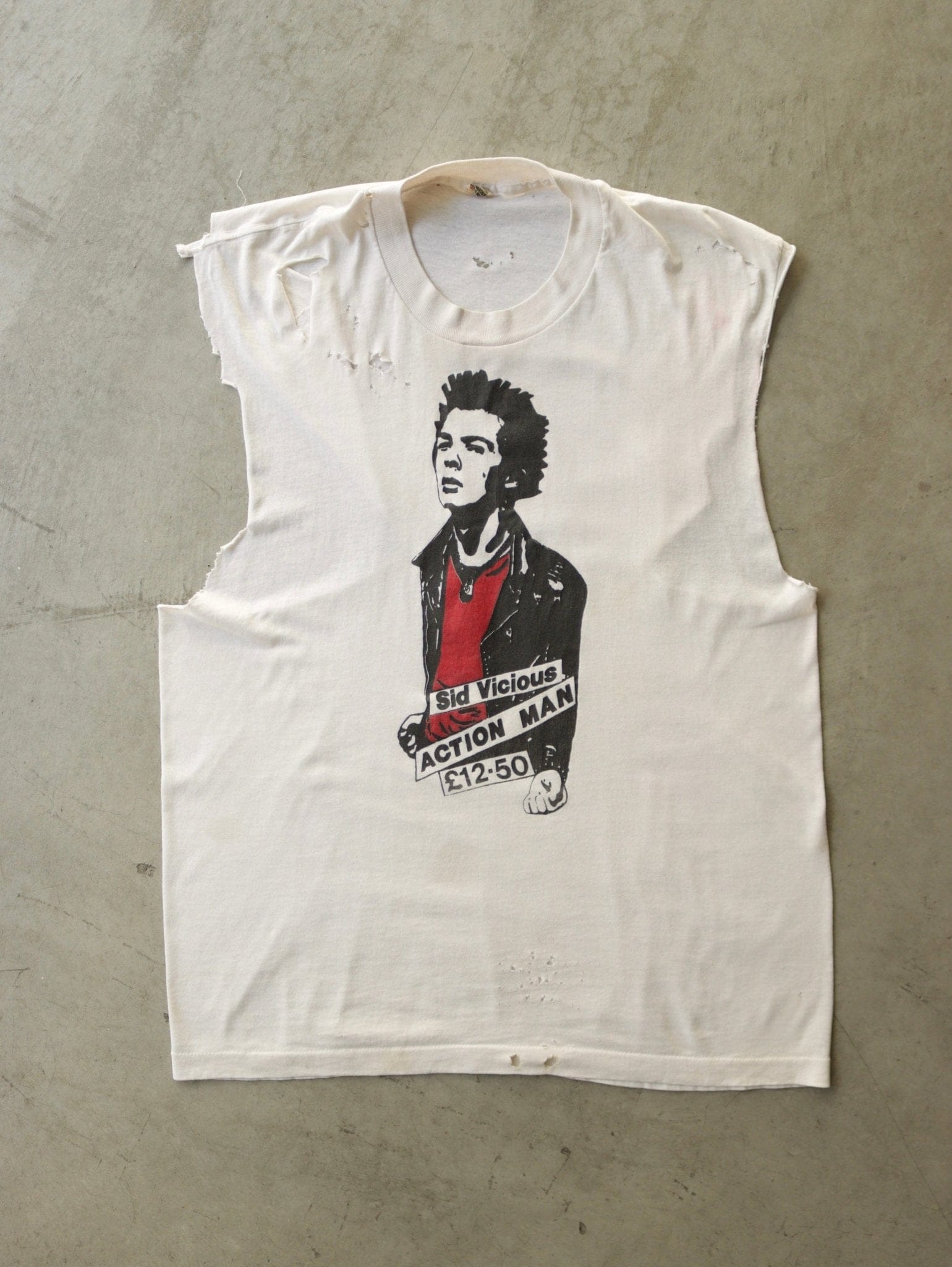 1980S SID VICIOUS THRASHED SEX PISTOLS TEE - TWO FOLD