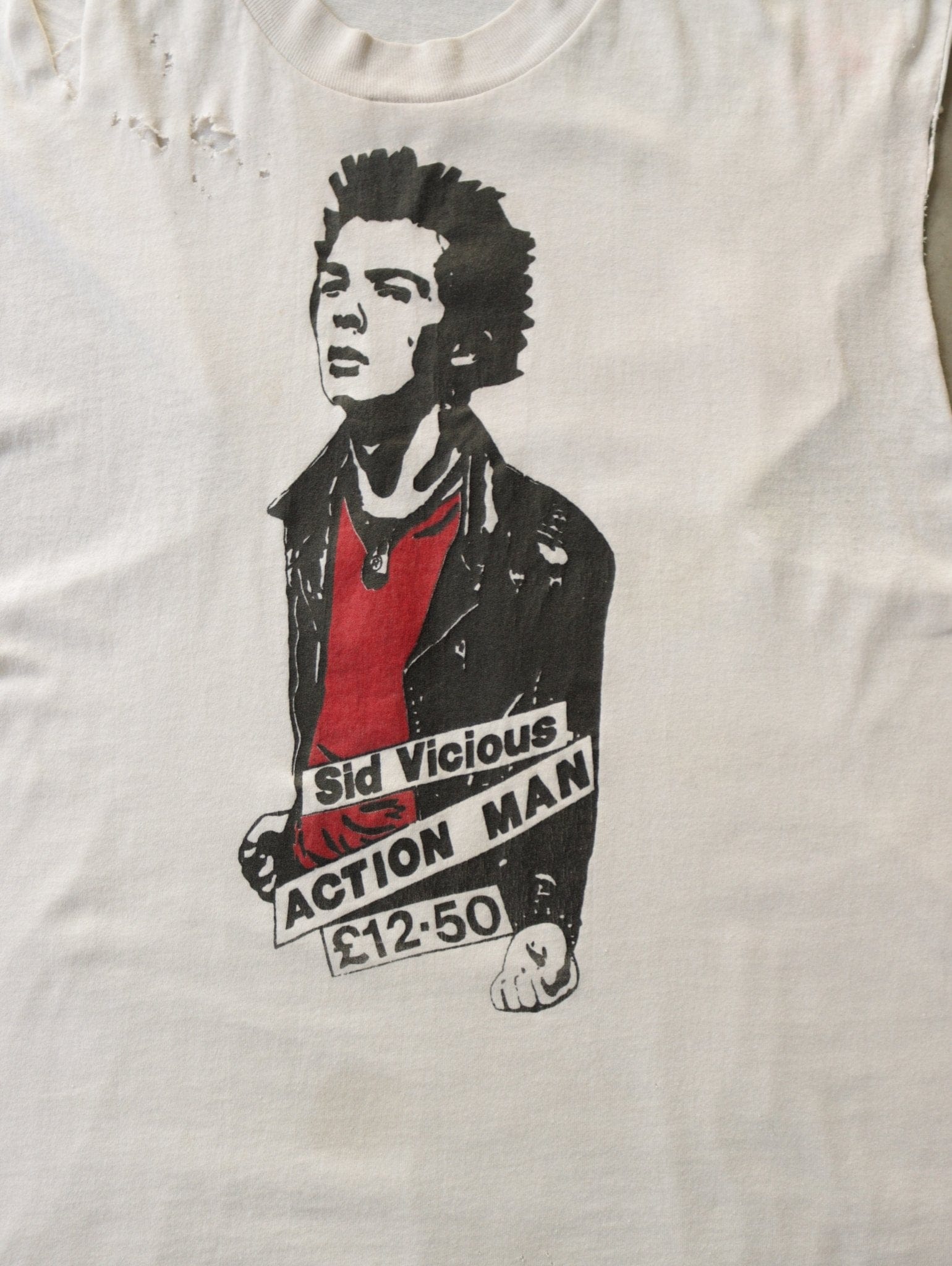 1980S SID VICIOUS THRASHED SEX PISTOLS TEE - TWO FOLD