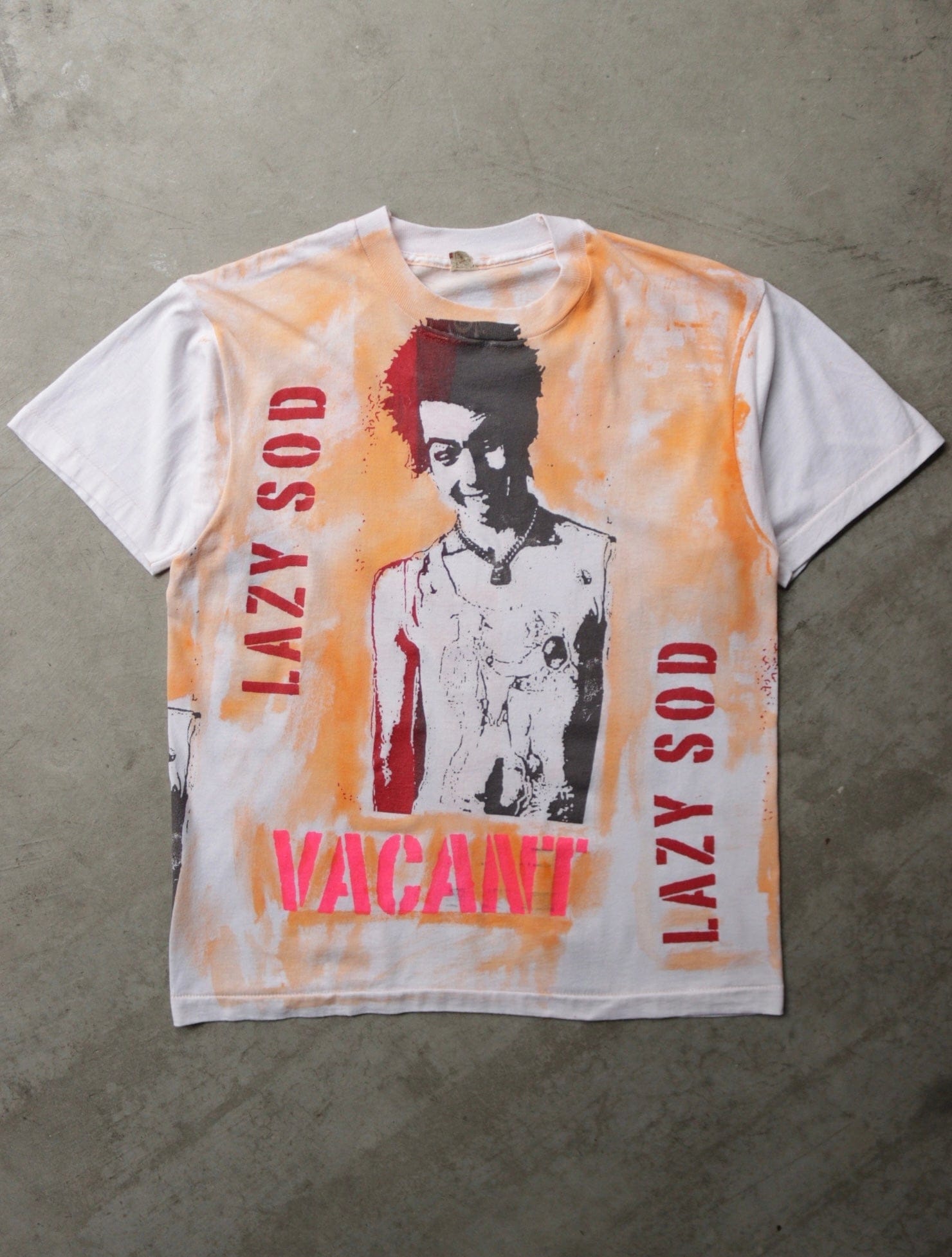 1980S SID VICIOUS 'VACANT' HAND PAINTED TEE - TWO FOLD