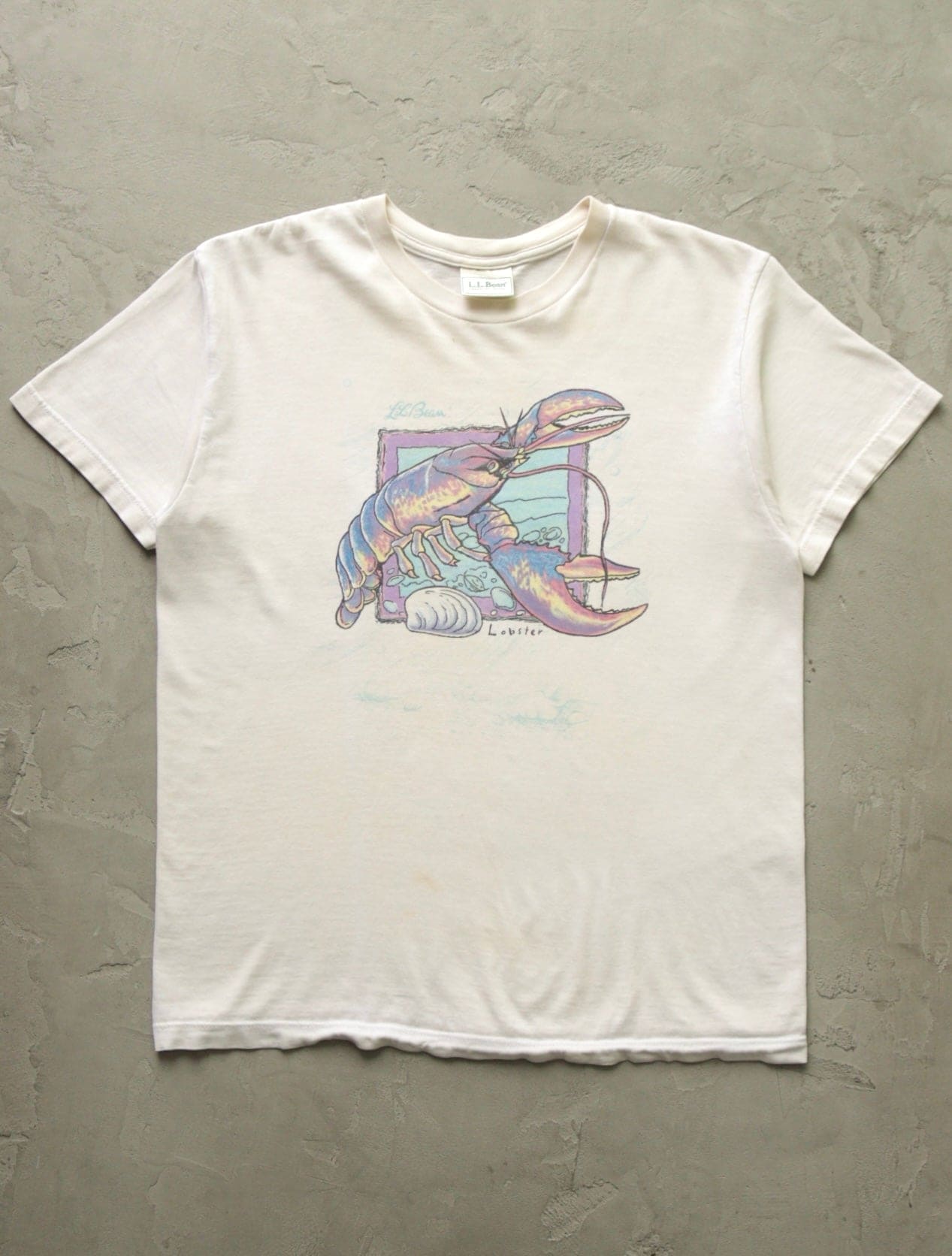 1990S BLUE LOBSTER L.L. BEAN TEE - TWO FOLD