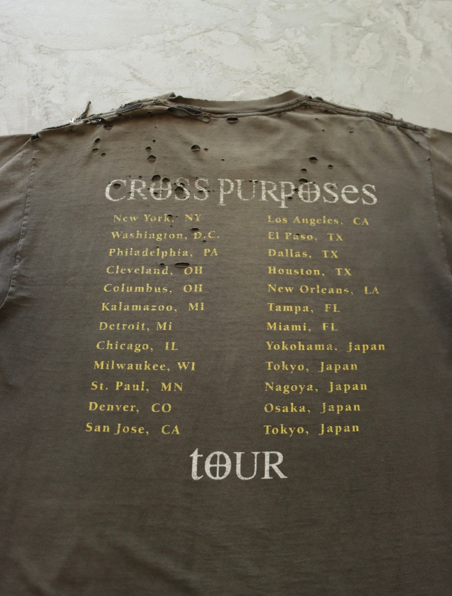 1990S FADED THRASHED BLACK SABBATH CROSS PURPOSES BAND TEE - TWO FOLD