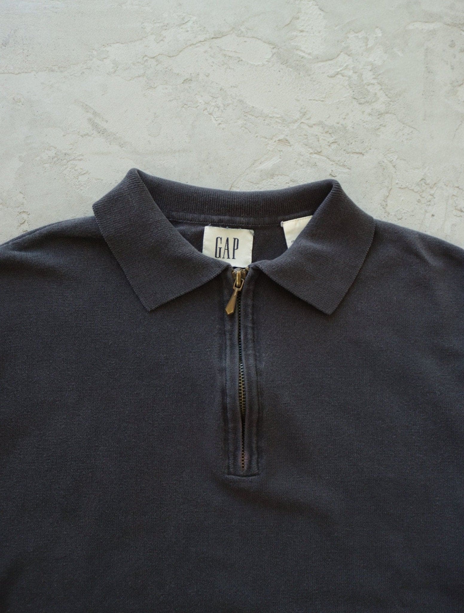 1990S GAP L/S 1/4 ZIP SHIRT - TWO FOLD