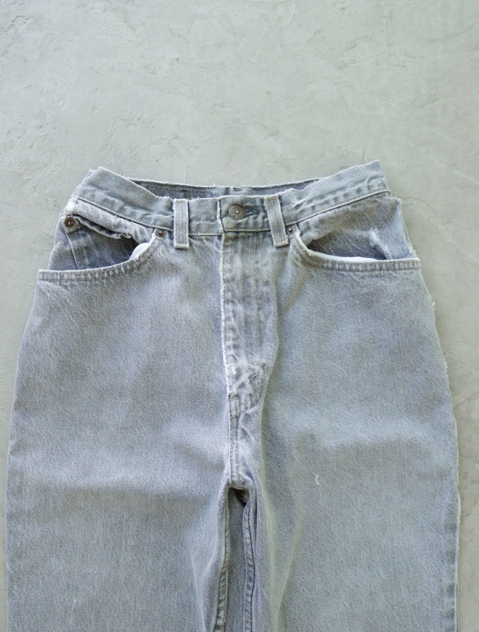 1990S GRAY LEVIS 501 DENIM PANTS - TWO FOLD