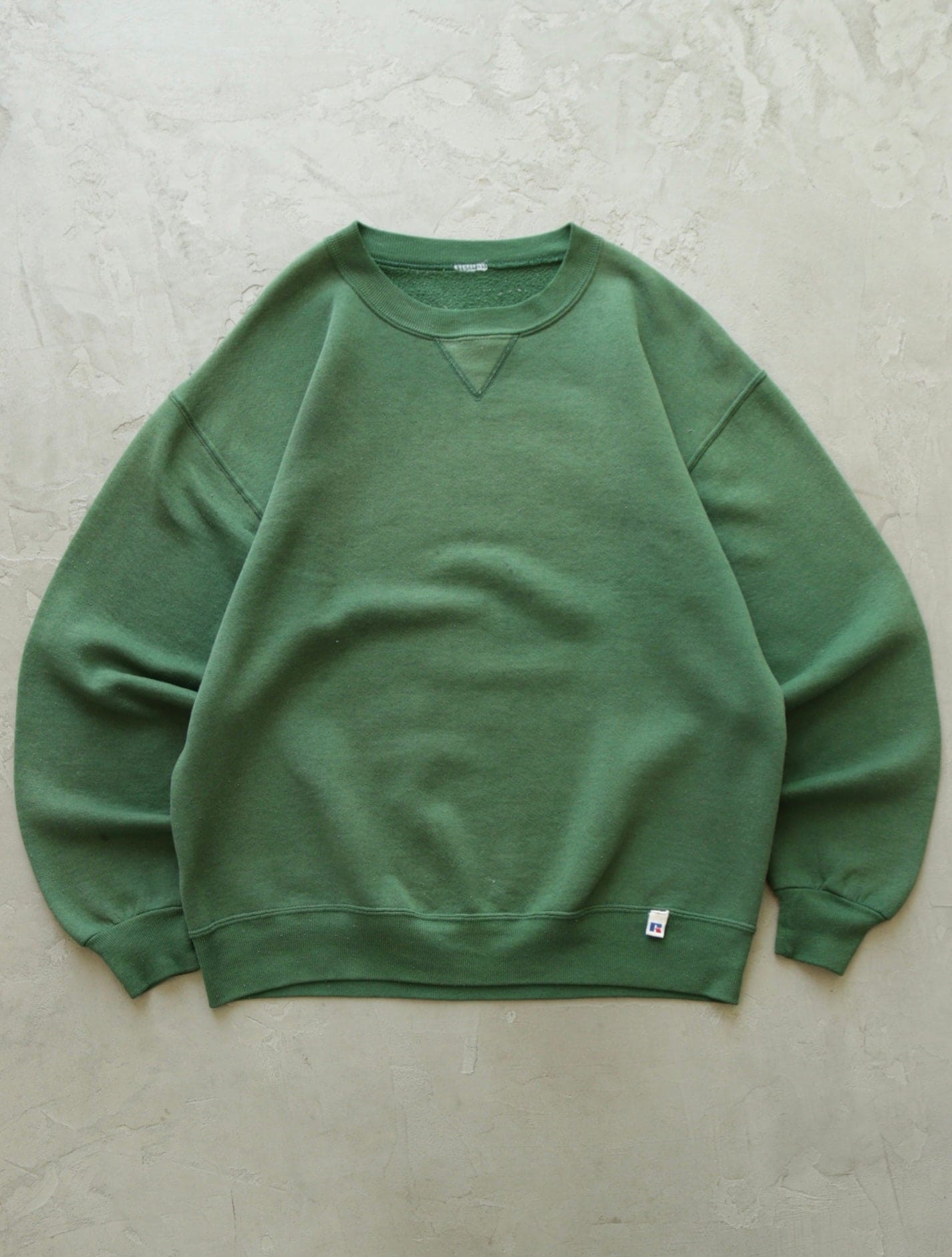 1990S GREEN RUSSELL SWEATSHIRT - TWO FOLD