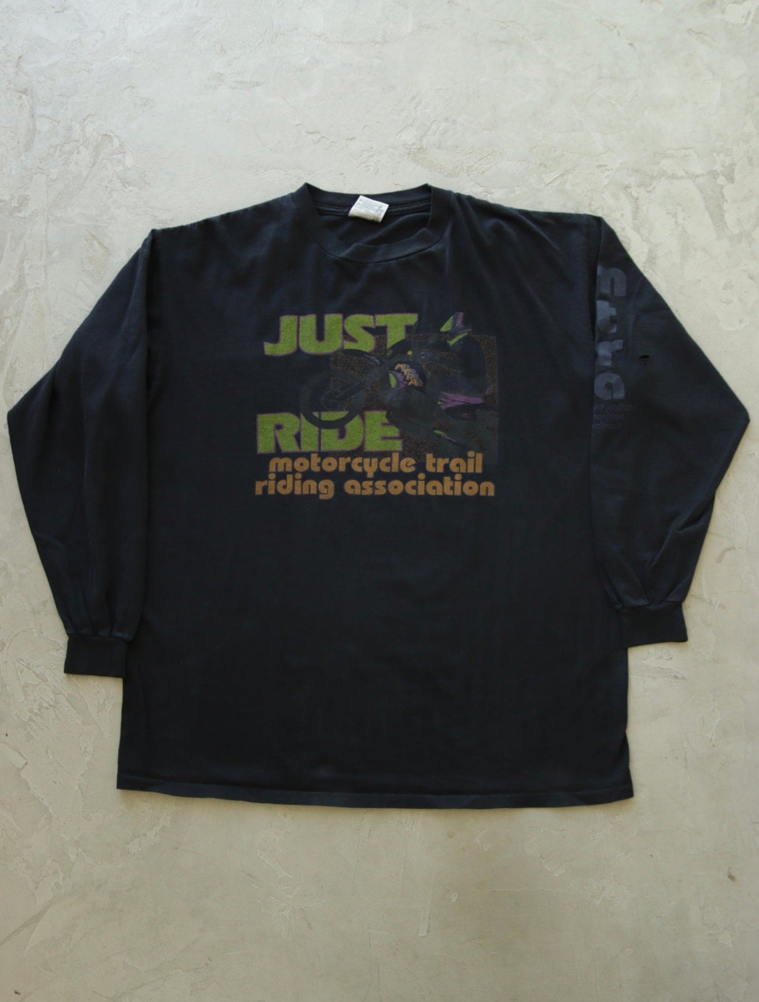 1990S JUST RIDE MOTO L/S OVERDYED TEE - TWO FOLD
