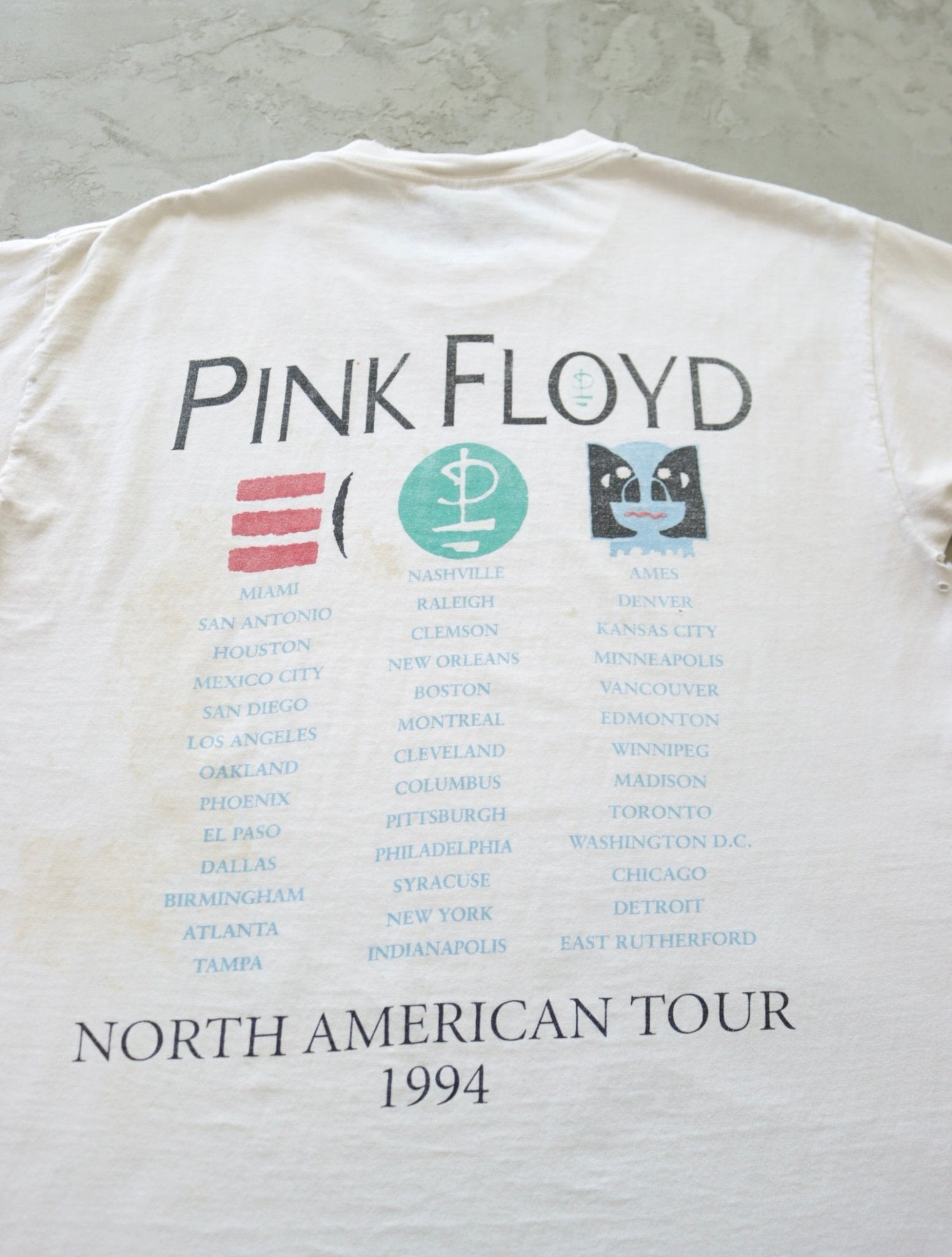 1990S PINK FLOYD NORTH AMERICA TOUR BAND TEE - TWO FOLD