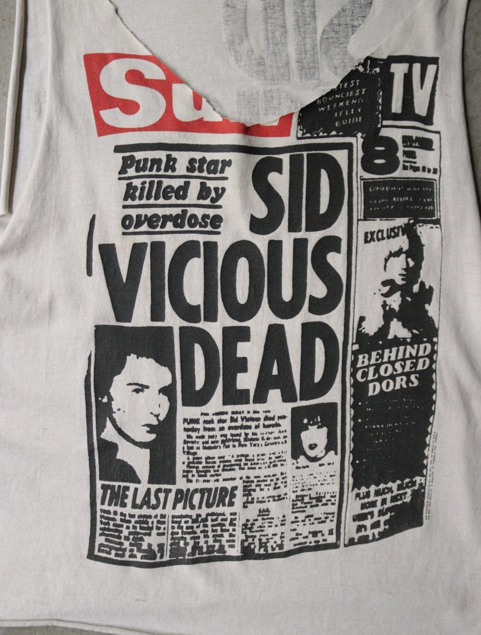 1990S SID VICIOUS DEAD THRASHED CHOPPED TANK - TWO FOLD