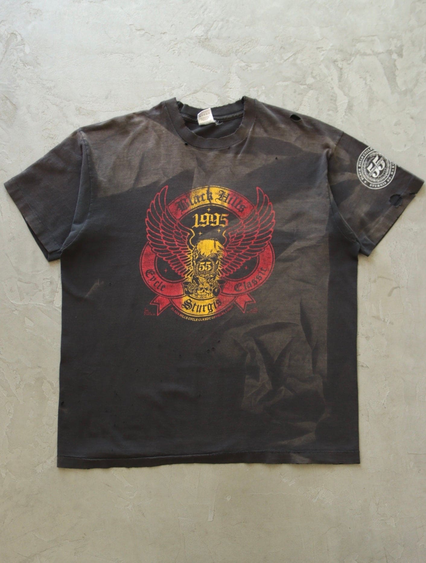 1990S STURGIS FADED DISTRESSED TEE - TWO FOLD