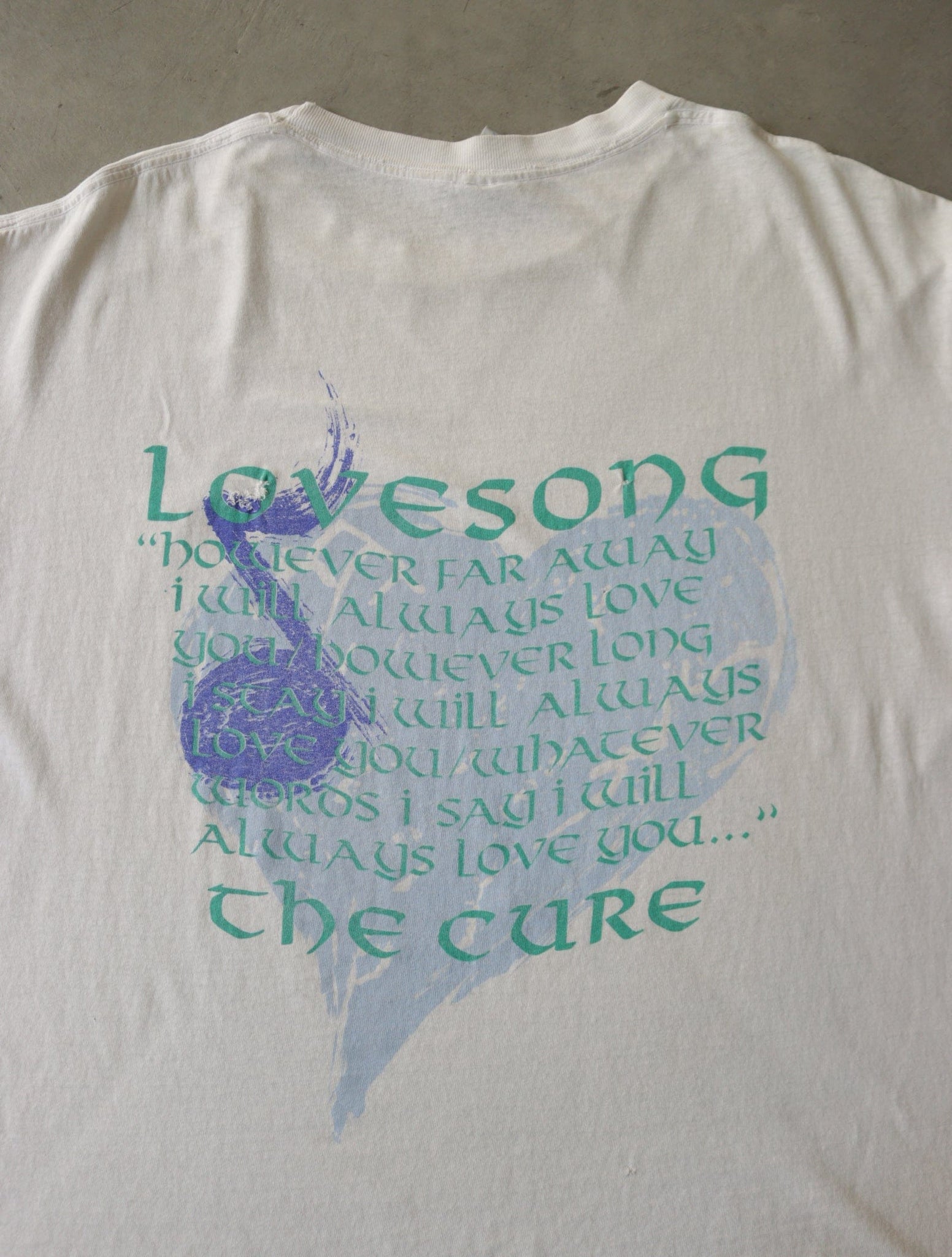 1980S THE CURE LOVESONG BOXY TEE