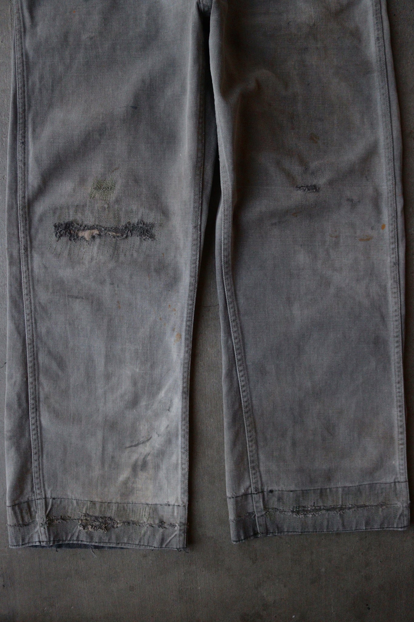 1940s Lee Can't Bust 'Em 'Friko Jeens' Faded & Repaired Work Pants - 32