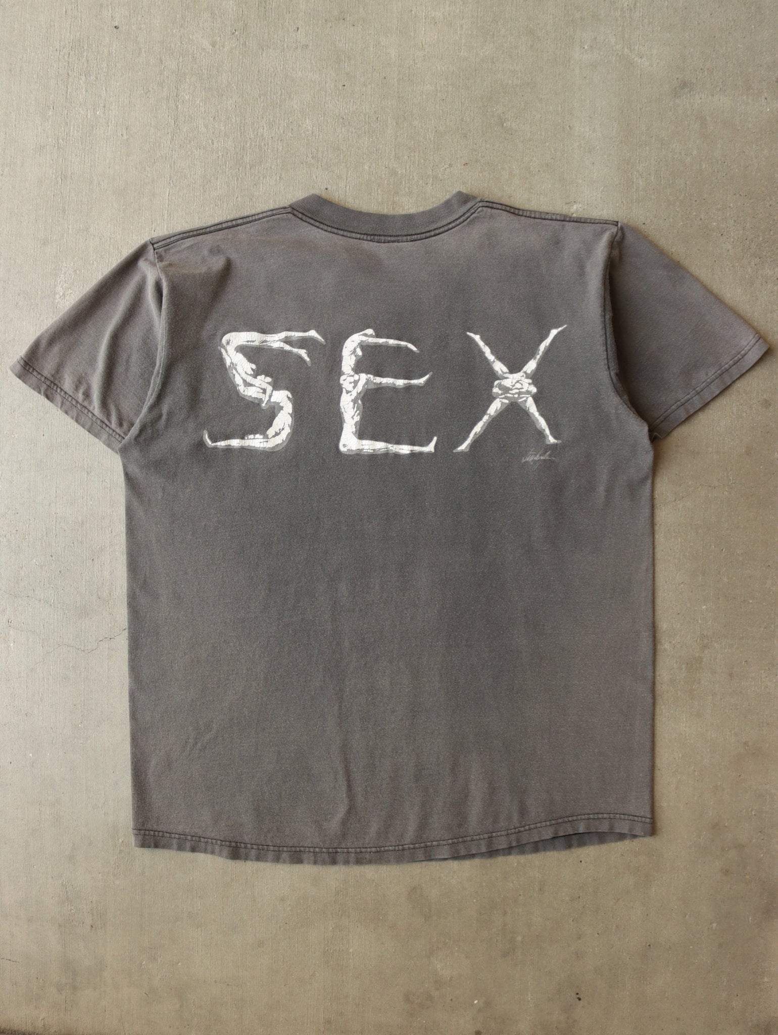 1990S FADED HUMAN ORGY TEE  - L