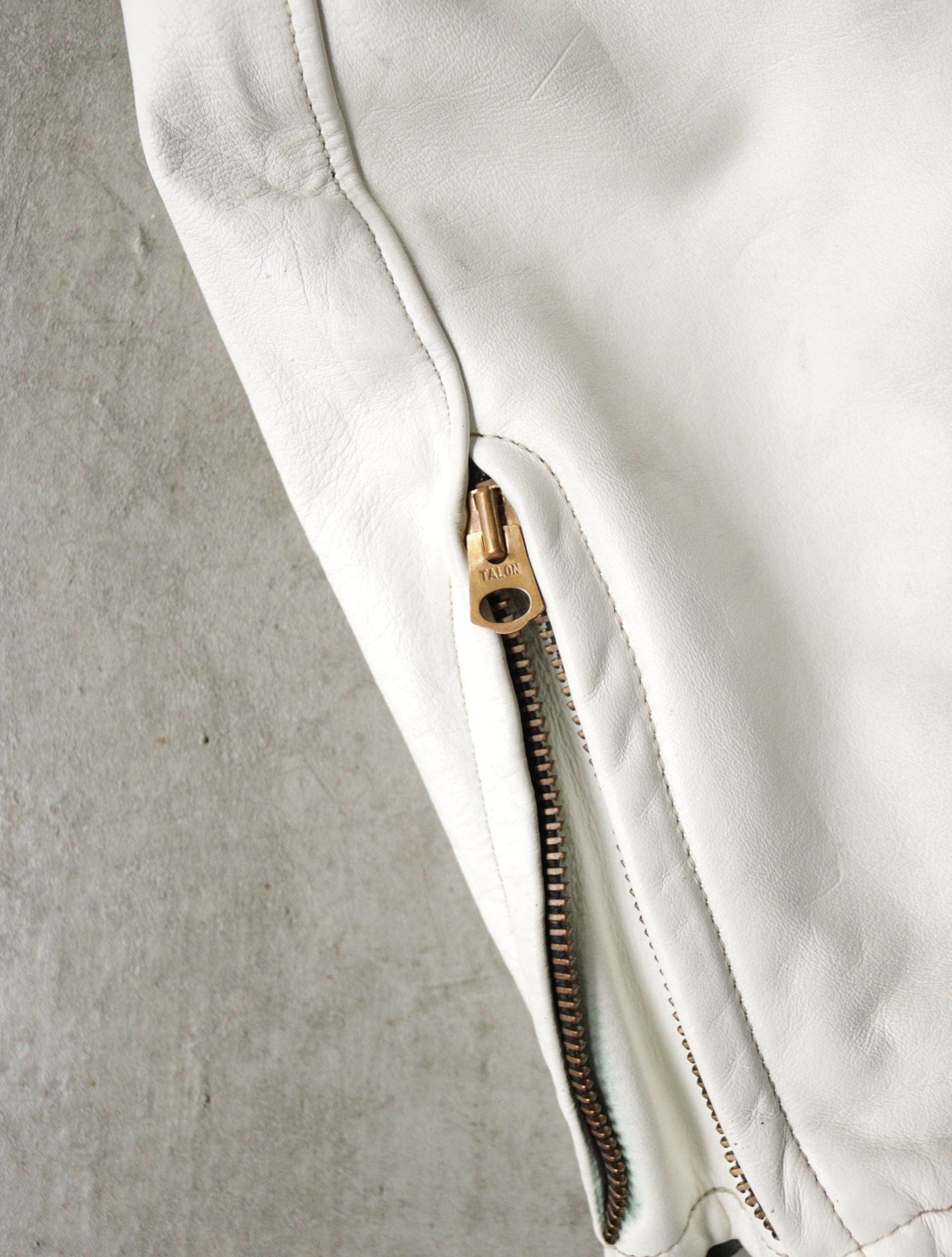 1940S TAUBERS WHITE LEATHER BIKER JACKET + PANTS