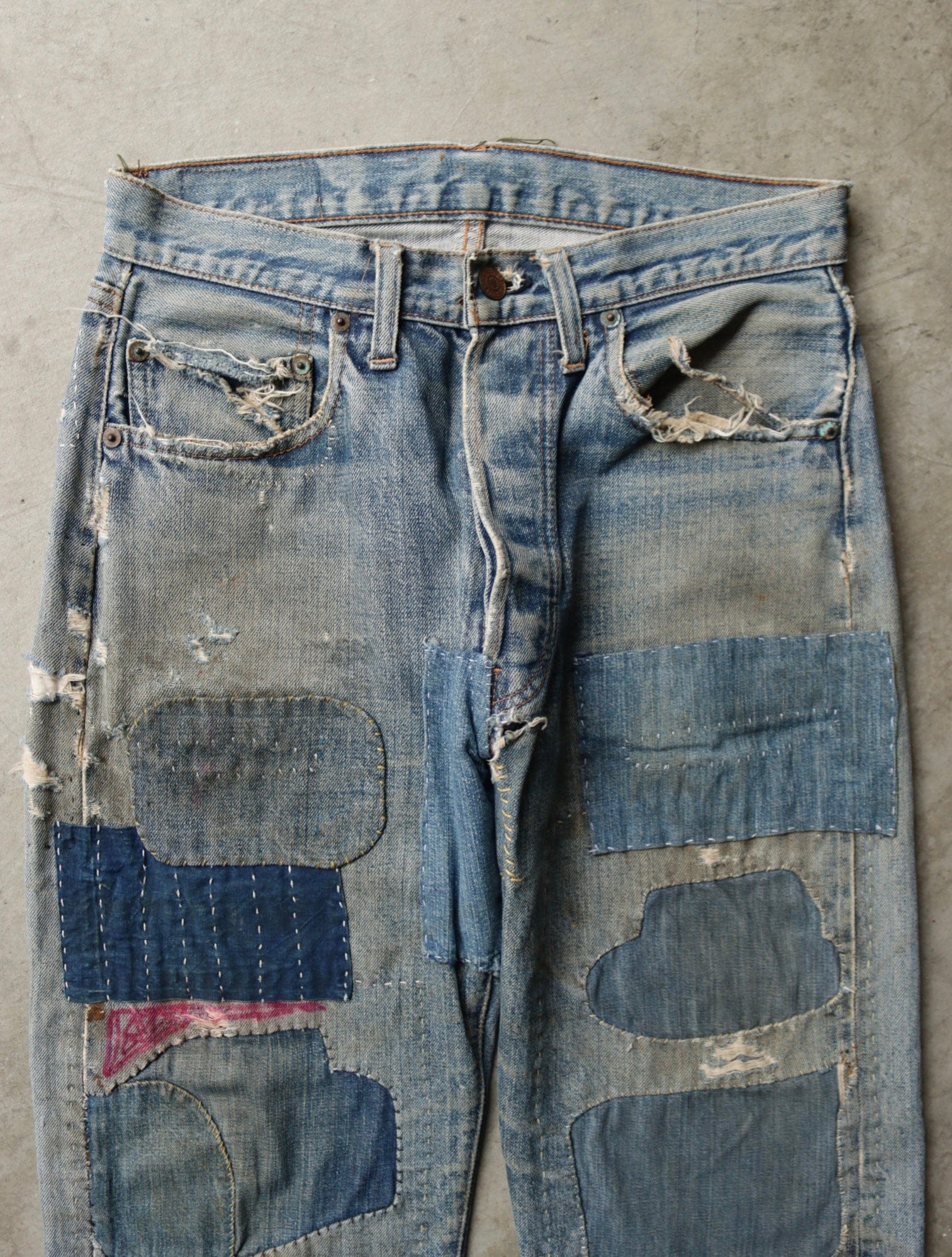 1990S LEVI'S SASHIKO JAPANESE LVC BIG 'E' DENIM PANTS