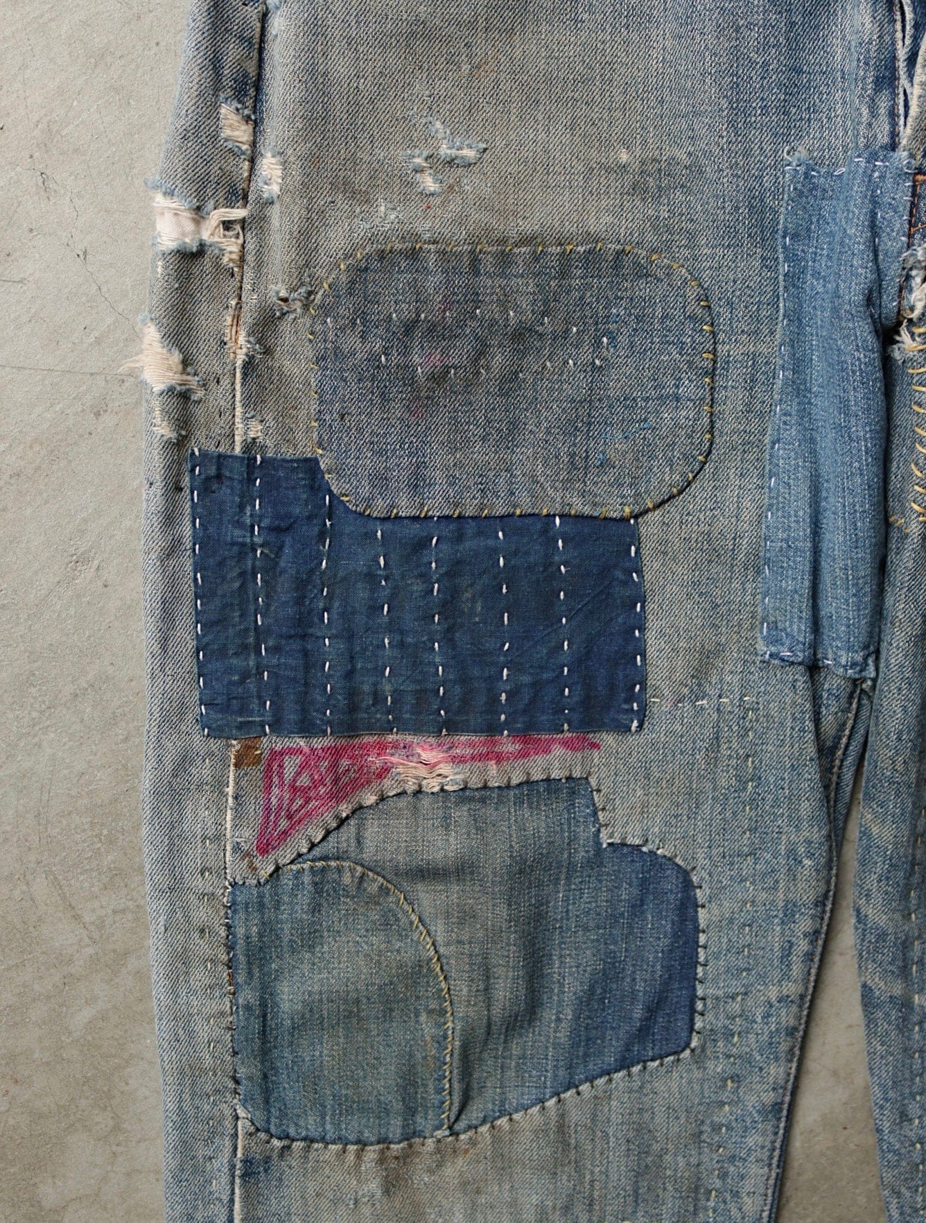 1990S LEVI'S SASHIKO JAPANESE LVC BIG 'E' DENIM PANTS