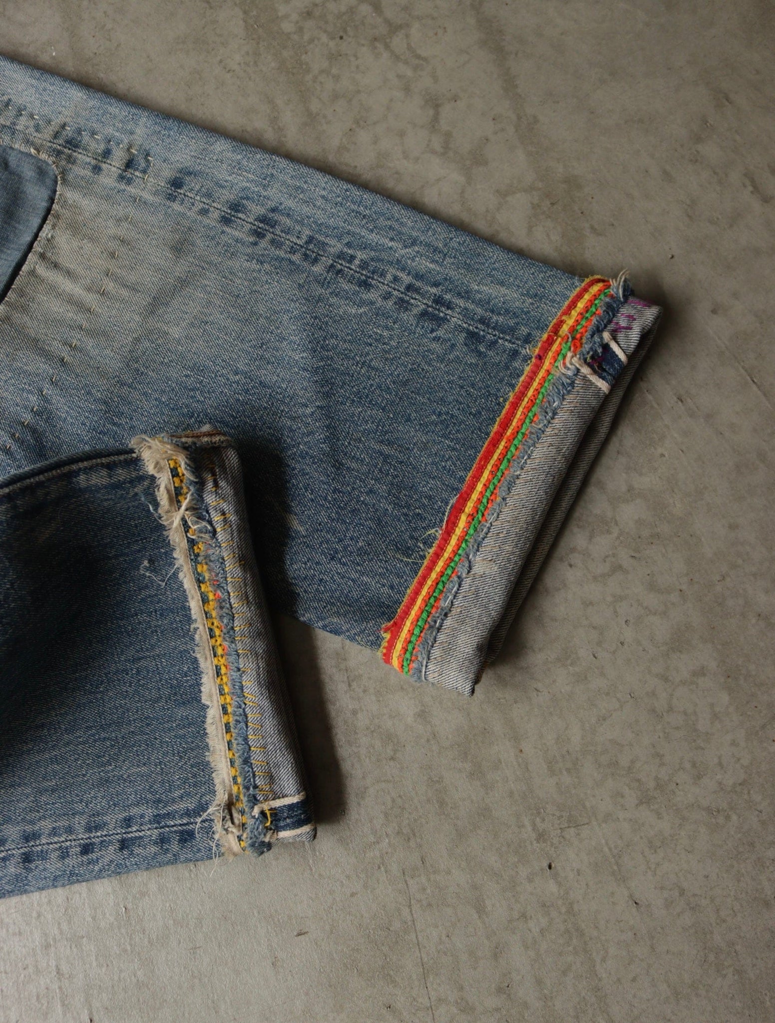 1990S LEVI'S SASHIKO JAPANESE LVC BIG 'E' DENIM PANTS