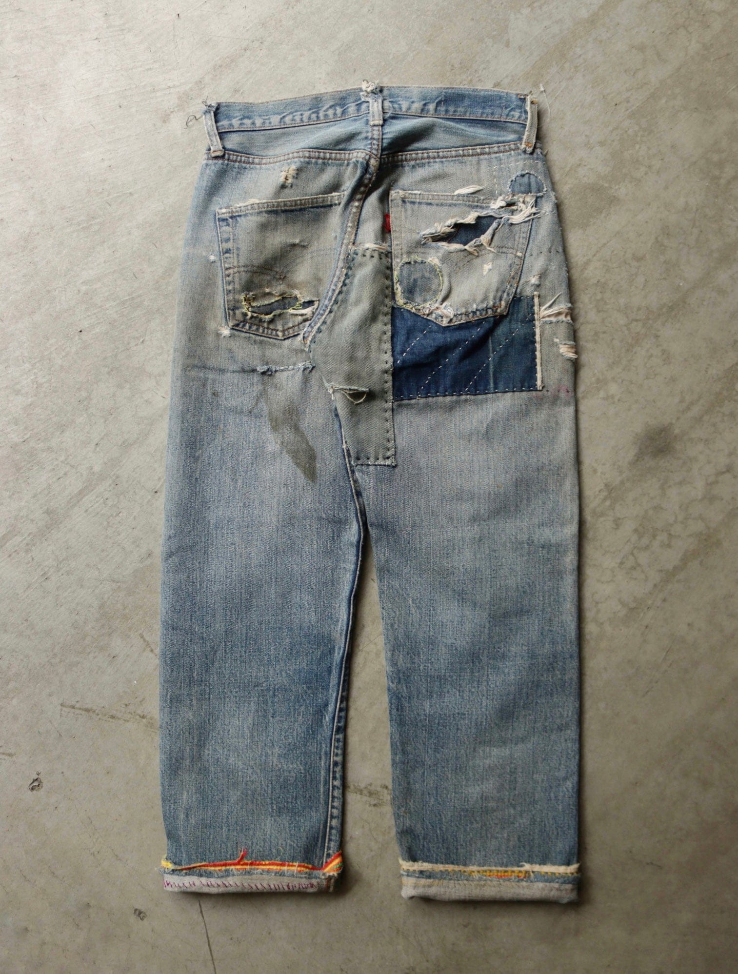 1990S LEVI'S SASHIKO JAPANESE LVC BIG 'E' DENIM PANTS