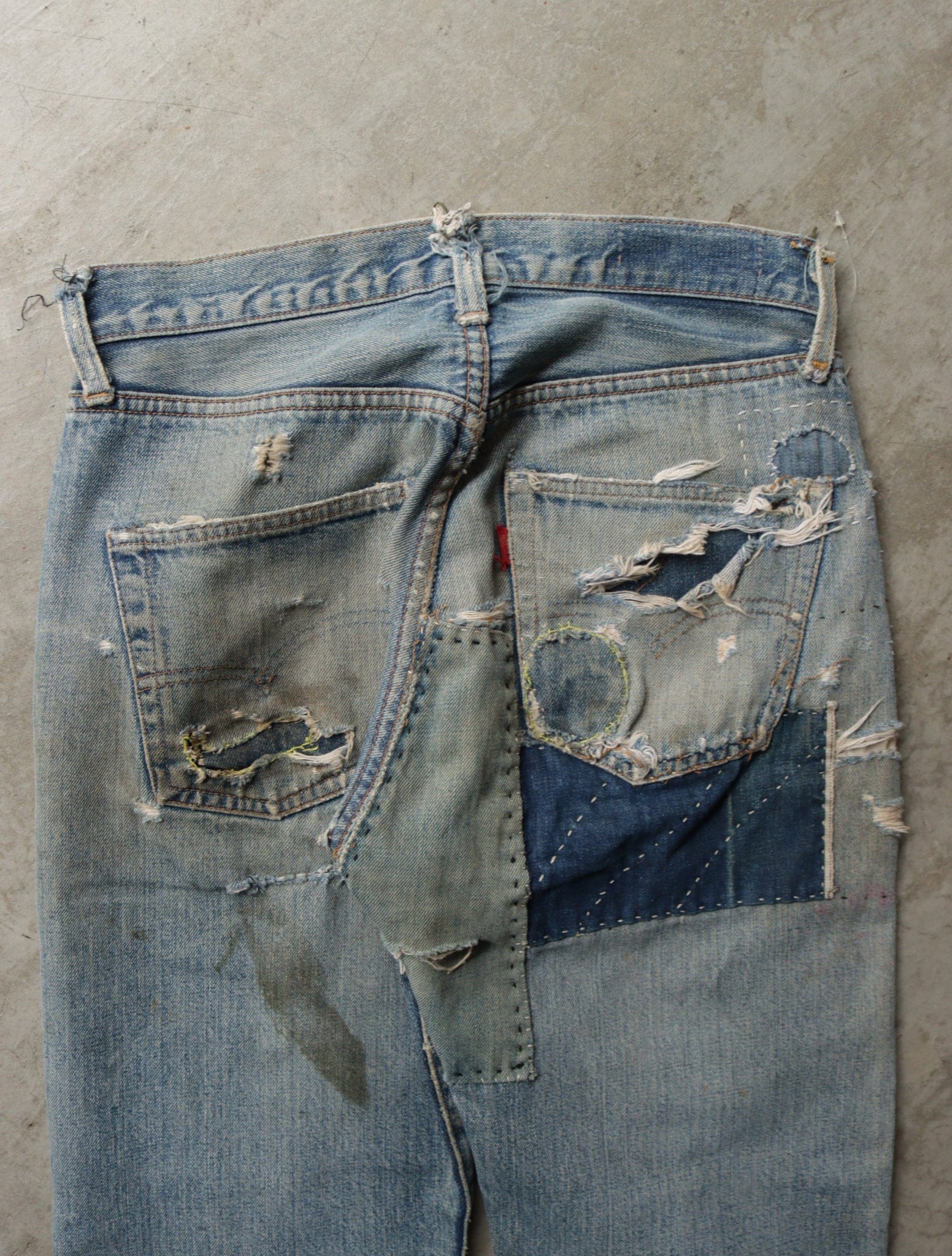 1990S LEVI'S SASHIKO JAPANESE LVC BIG 'E' DENIM PANTS