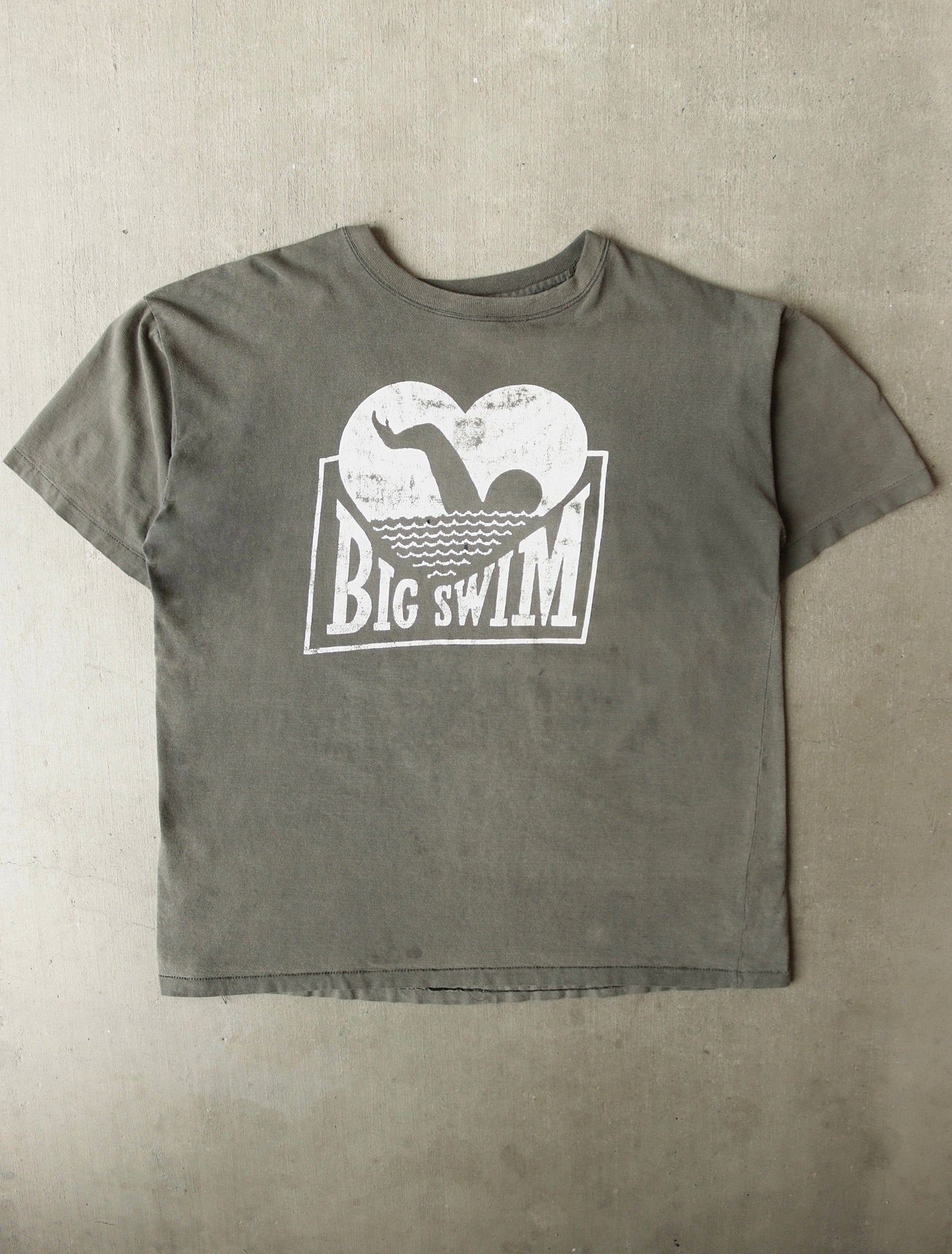 1980S サンフェード 'BIG SWIM' T シャツ - XL